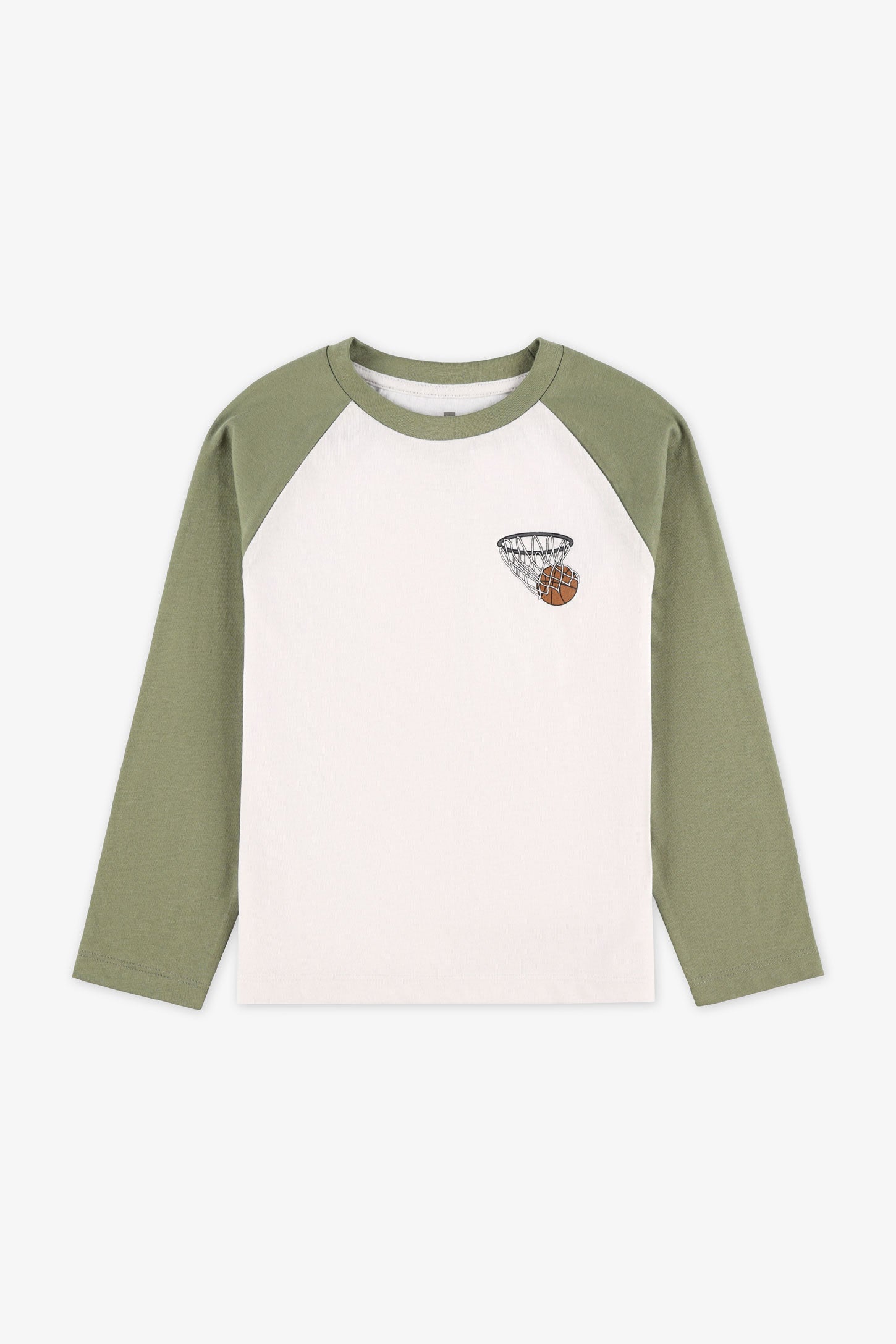 Chandail manches longues coton, 2/20$ - Enfant garçon && BLANC