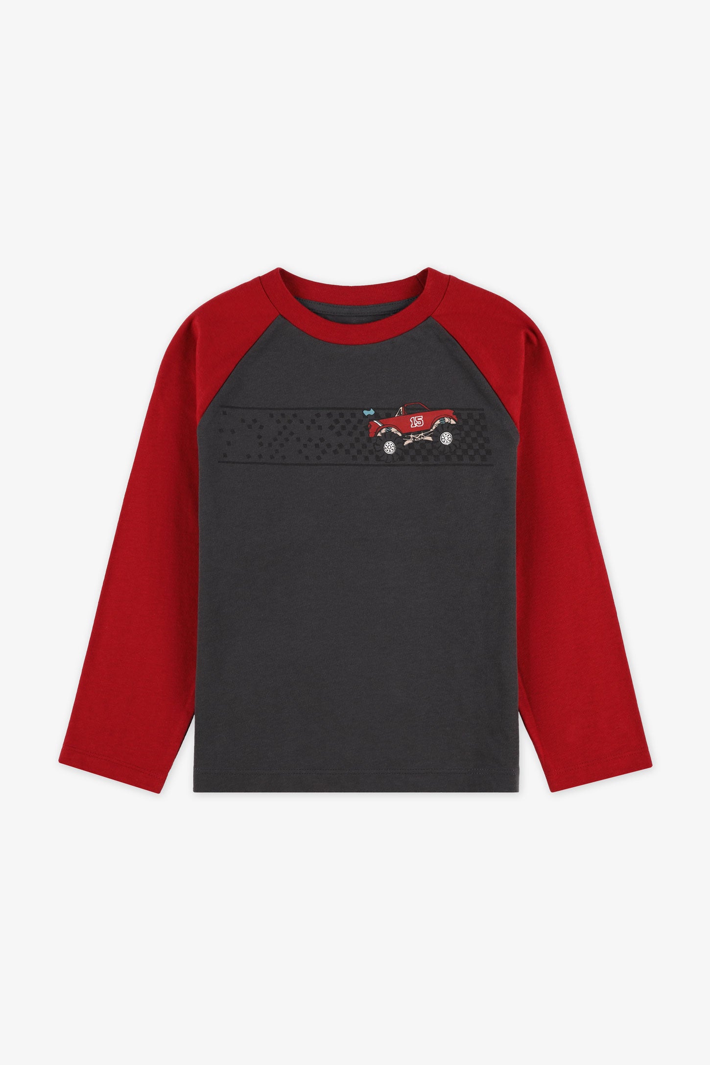 Chandail manches longues coton, 2/20$ - Enfant garçon && CHARBON