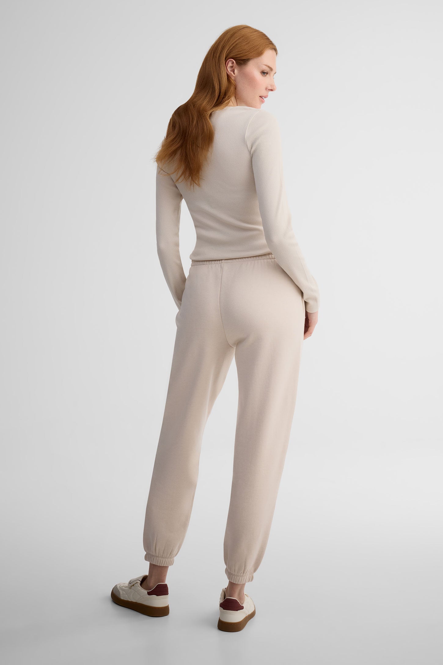 Pantalon jogger coton ouaté - Femme
 && BEIGE