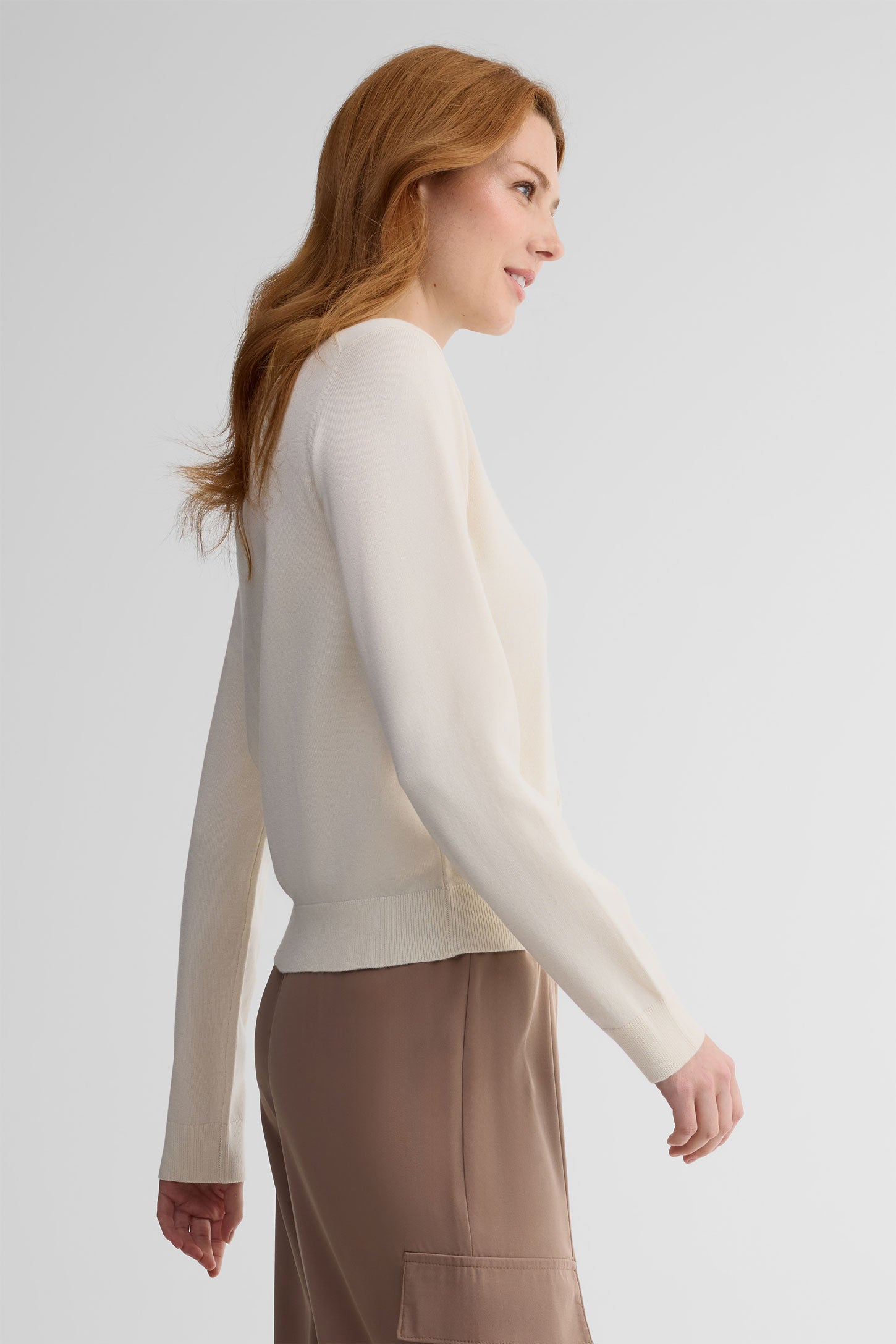 Cardigan en tricot - Femme && BLANC CASSÉ