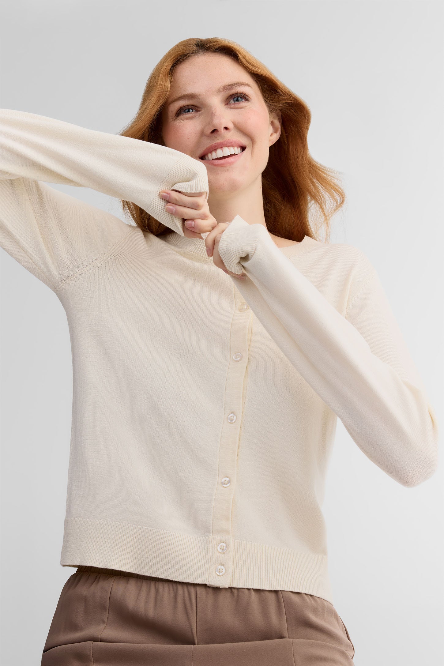 Cardigan en tricot - Femme && BLANC CASSÉ