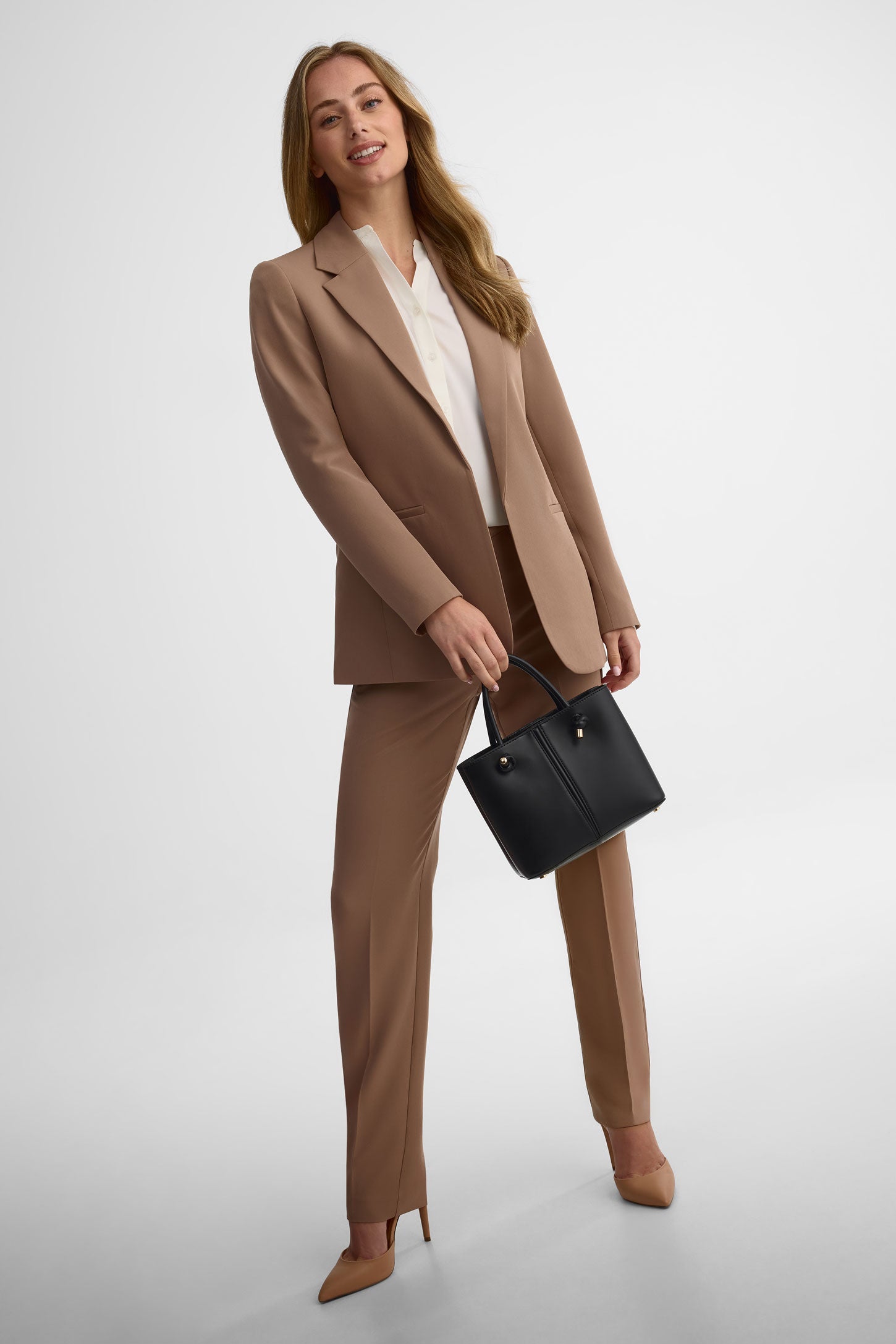 Veston coupe régulière doublé - Femme && TAUPE