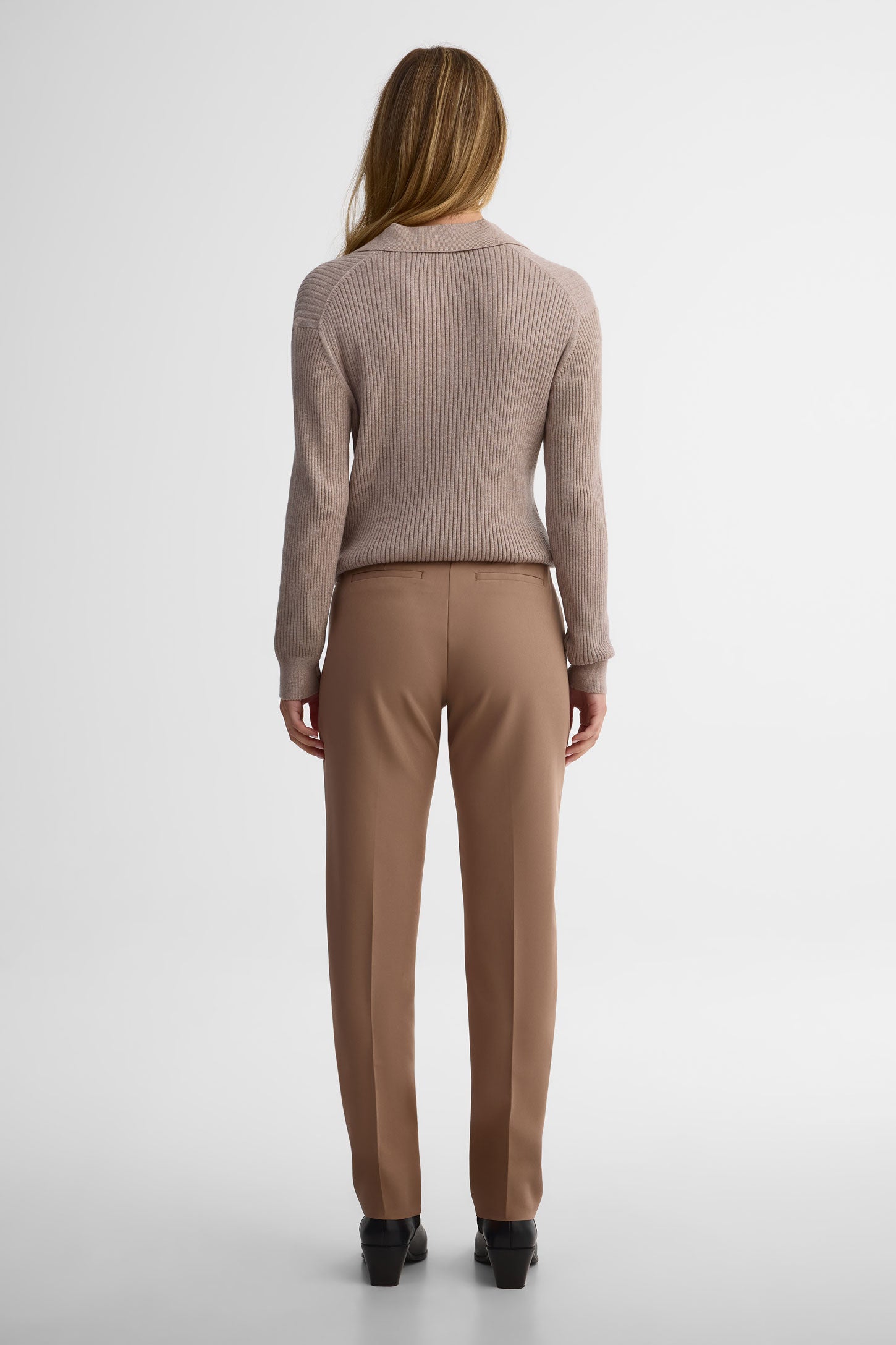 Pantalon jambe droite - Femme && TAUPE