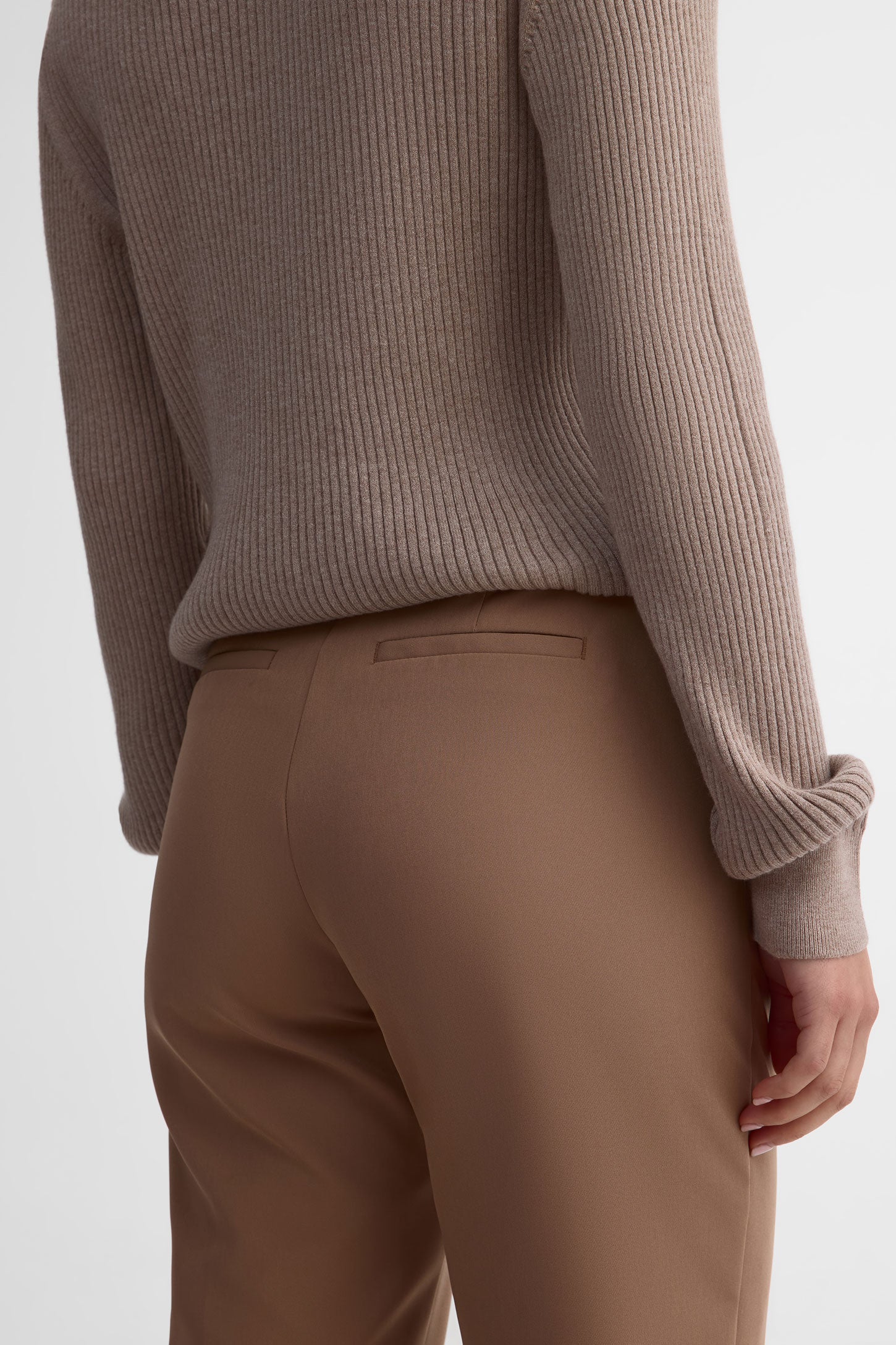 Pantalon jambe droite - Femme && TAUPE