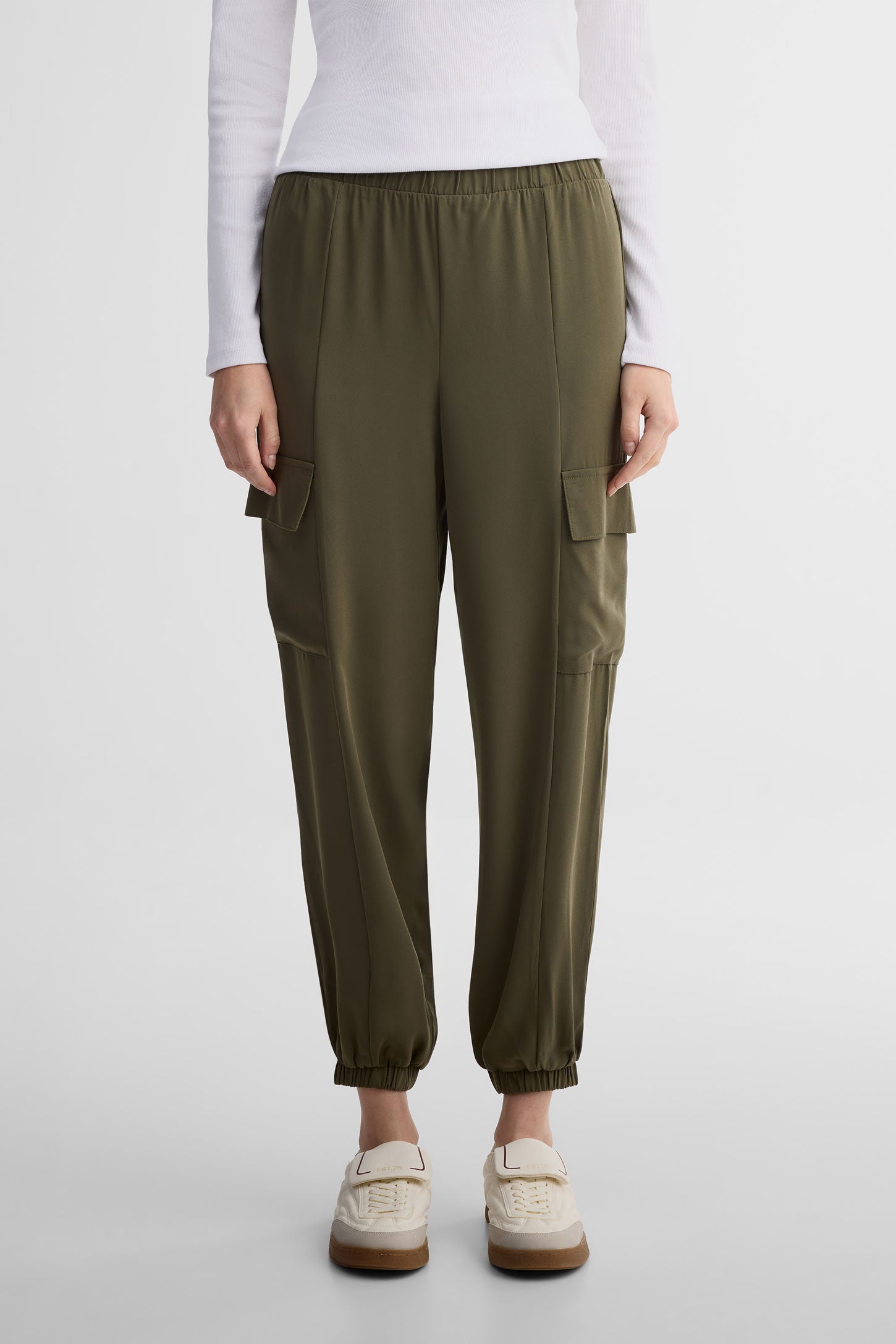 Pantalon jogger parachute cargo - Femme && KAKI