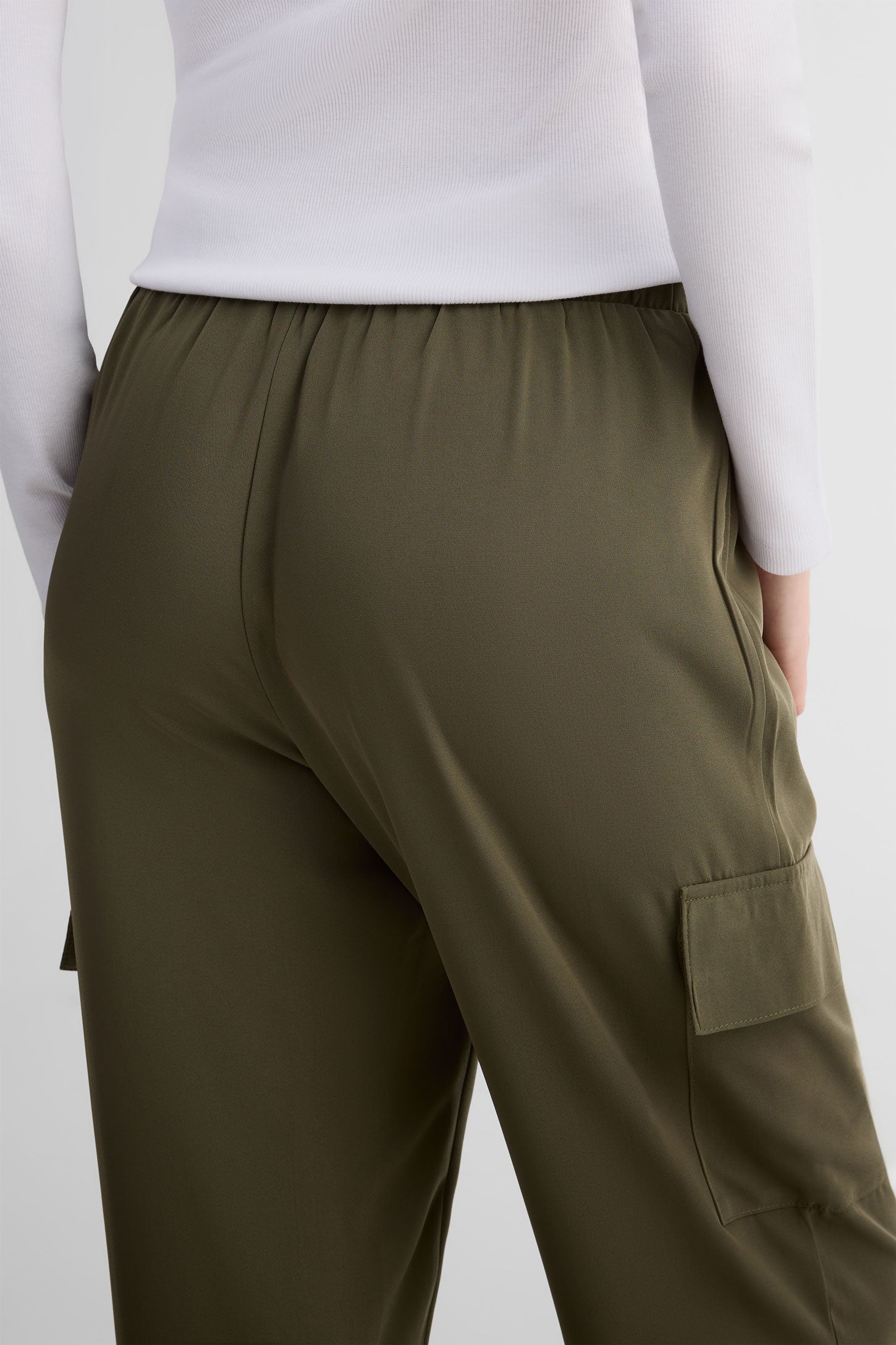 Pantalon jogger parachute cargo - Femme && KAKI