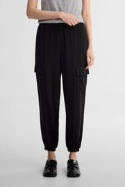 Pantalon jogger parachute cargo - Femme && NOIR