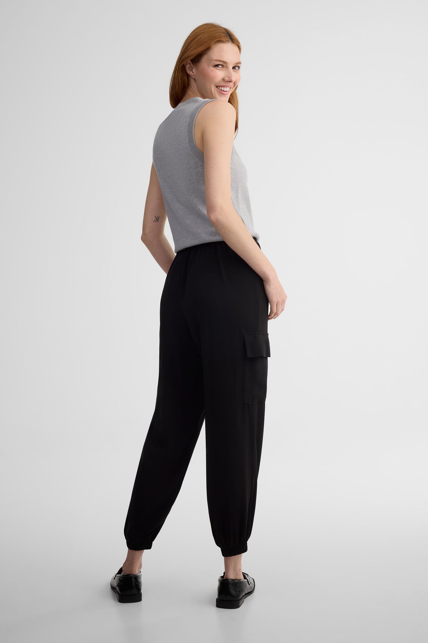 Pantalon jogger parachute cargo - Femme && NOIR