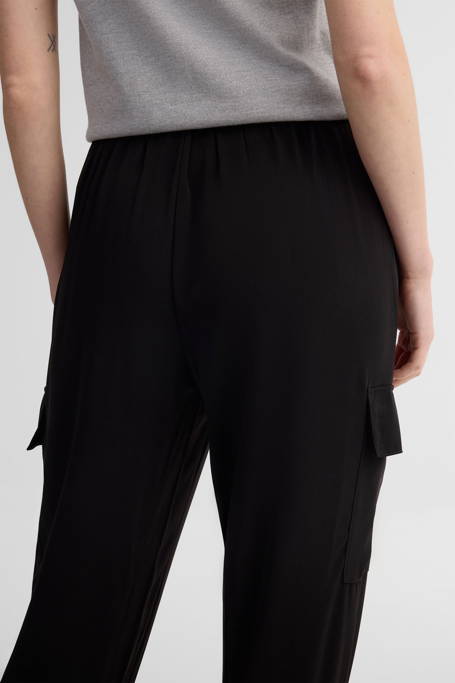 Pantalon jogger parachute cargo - Femme && NOIR