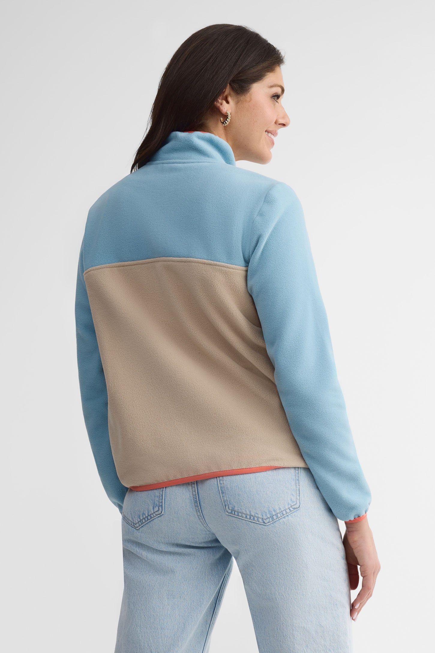 Chandail col montant polaire - Femme && BLEU MULTI