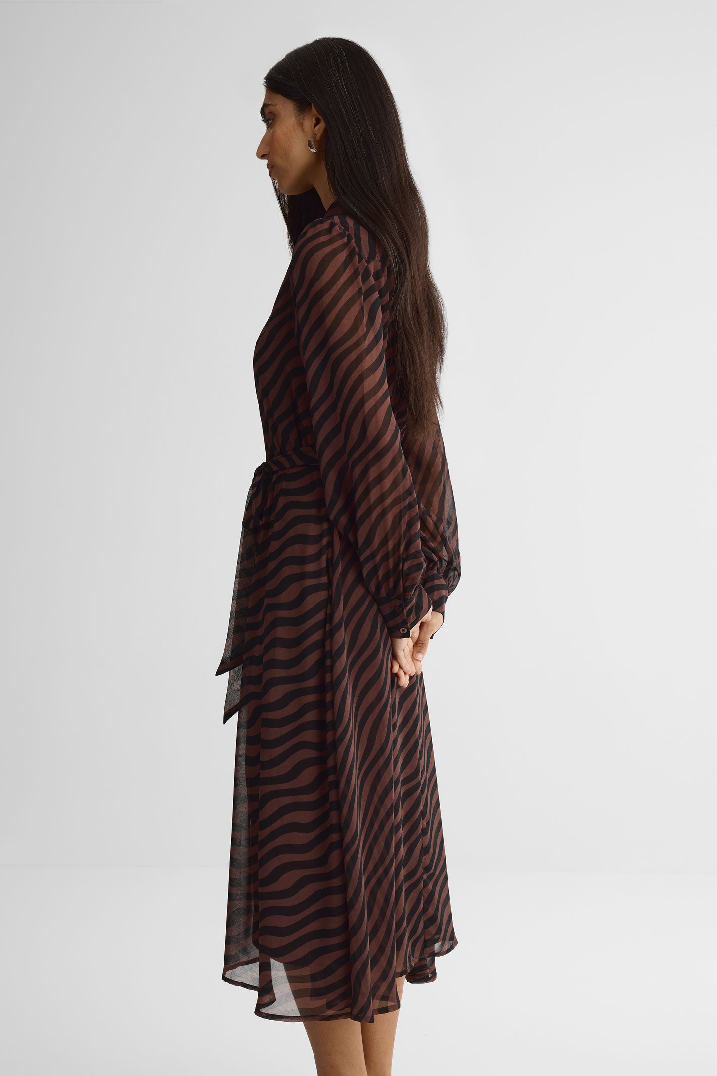 Robe à boutons – Femme && BRUN/MULTI