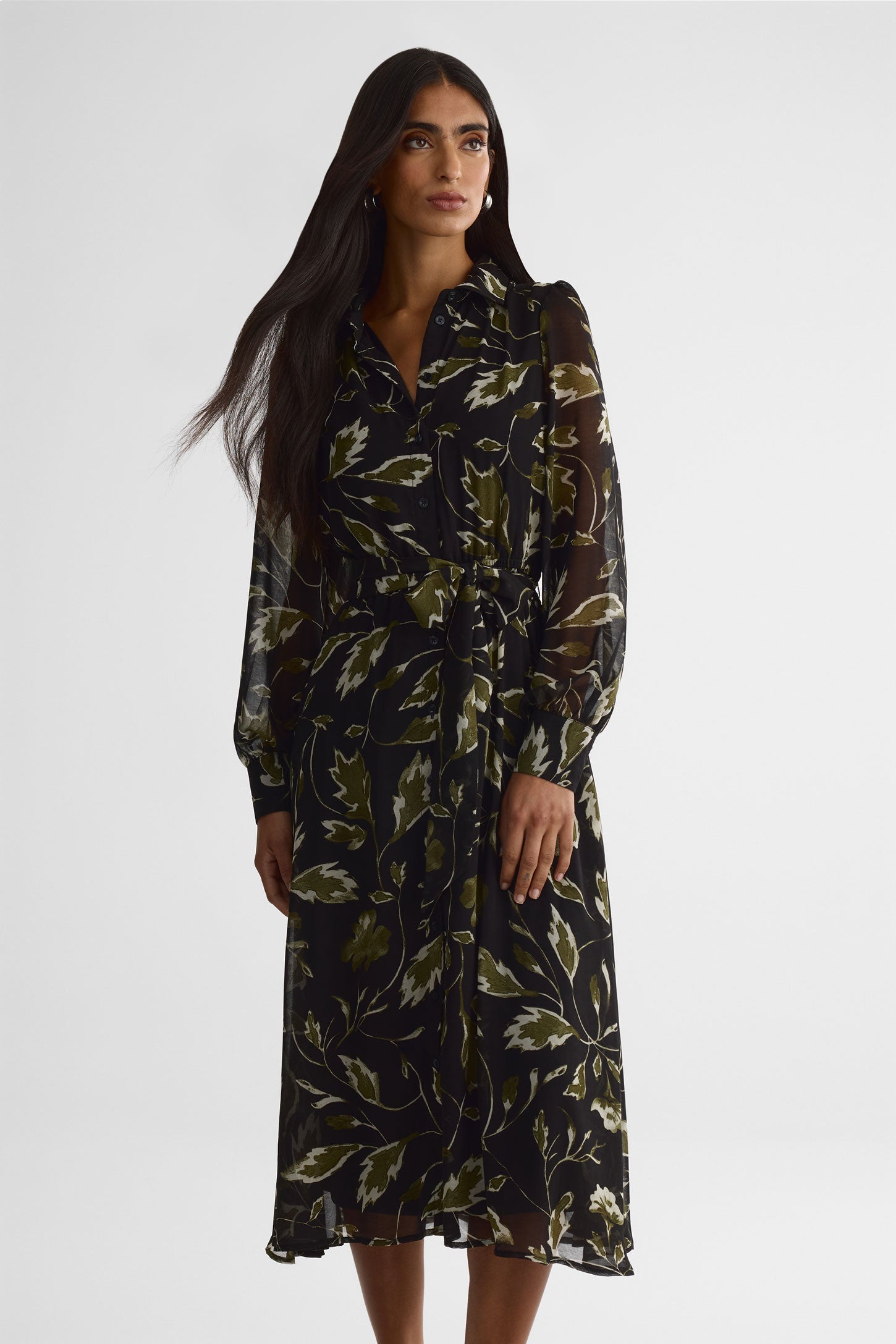 Robe à boutons – Femme && NOIR/MULTI