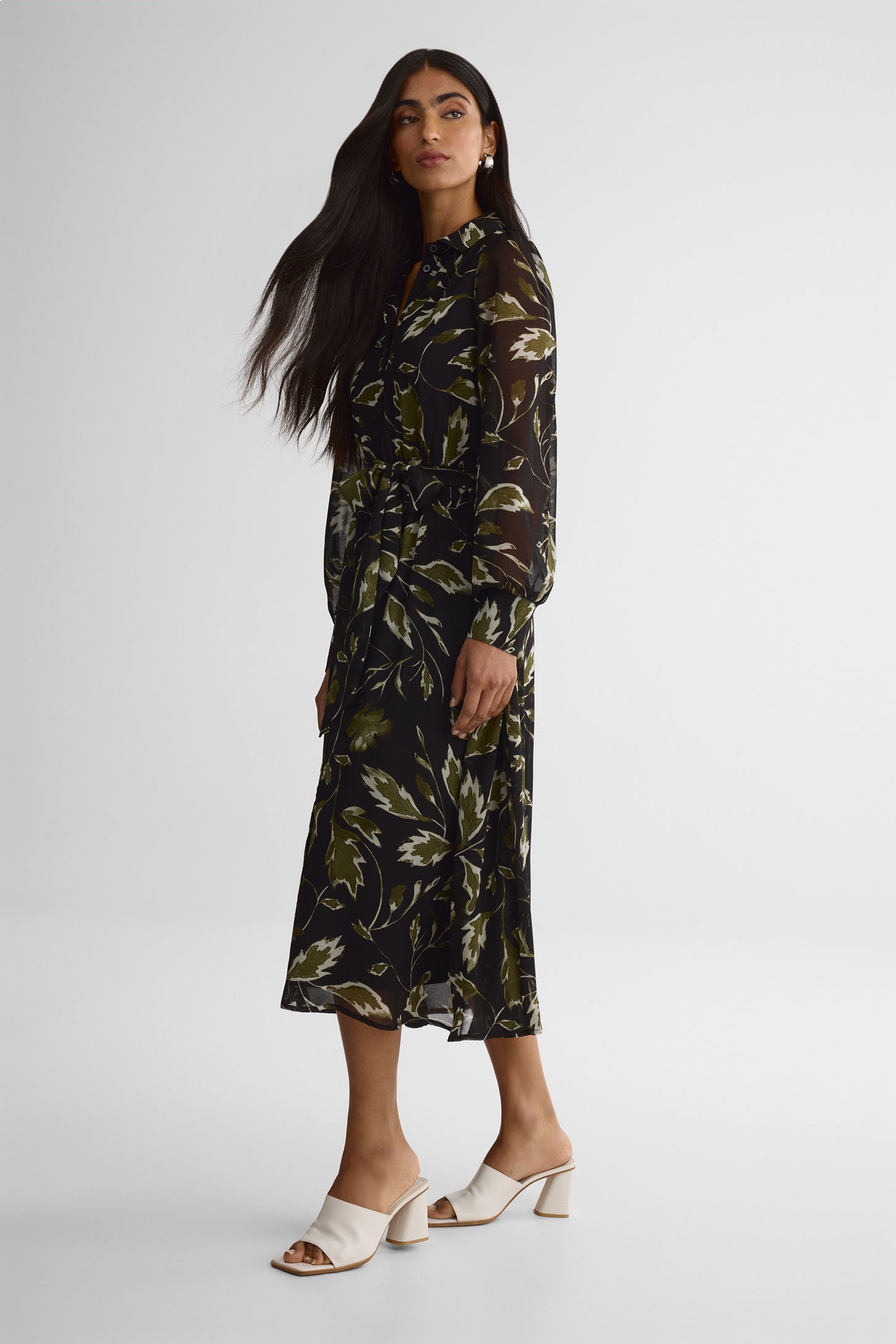 Robe à boutons – Femme && NOIR/MULTI