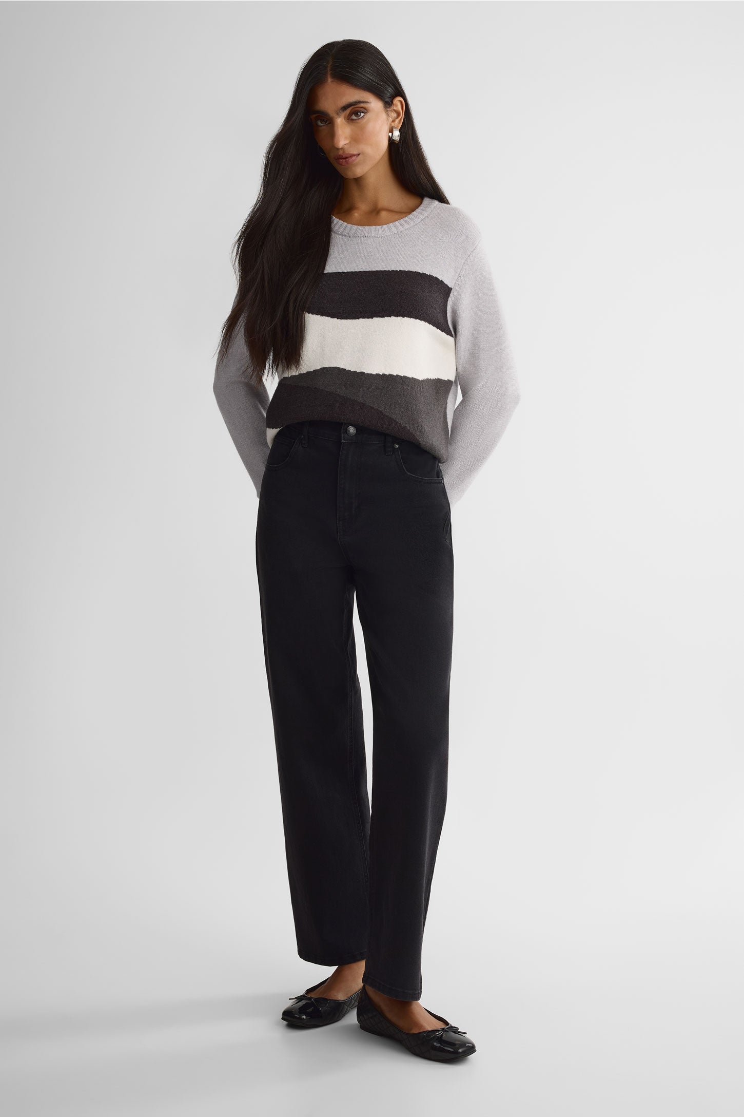 Chandail tricot - Femme && GRIS MULTI