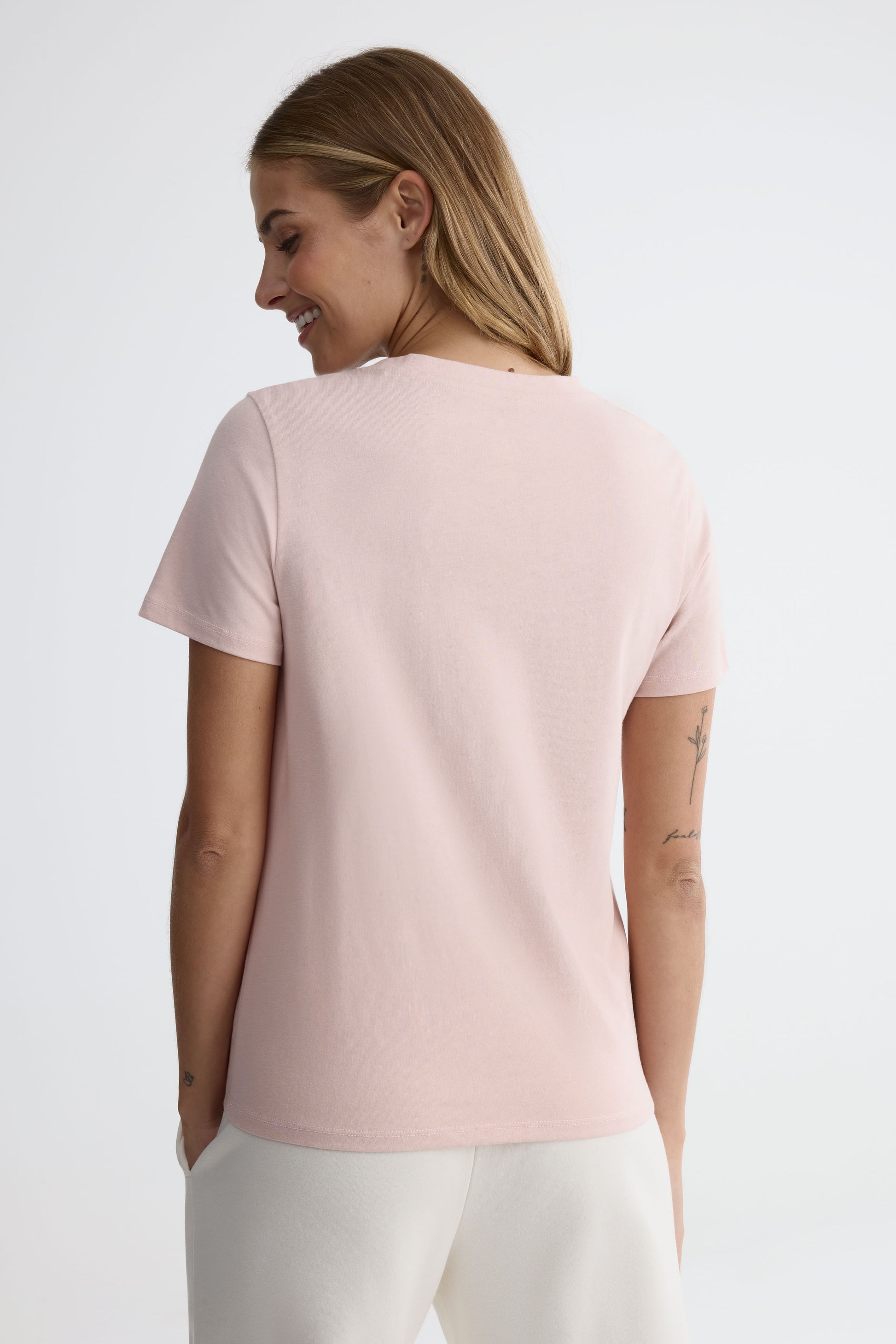 Chandail manches courtes en jersey coton 2/30$ - Femme && ROSE