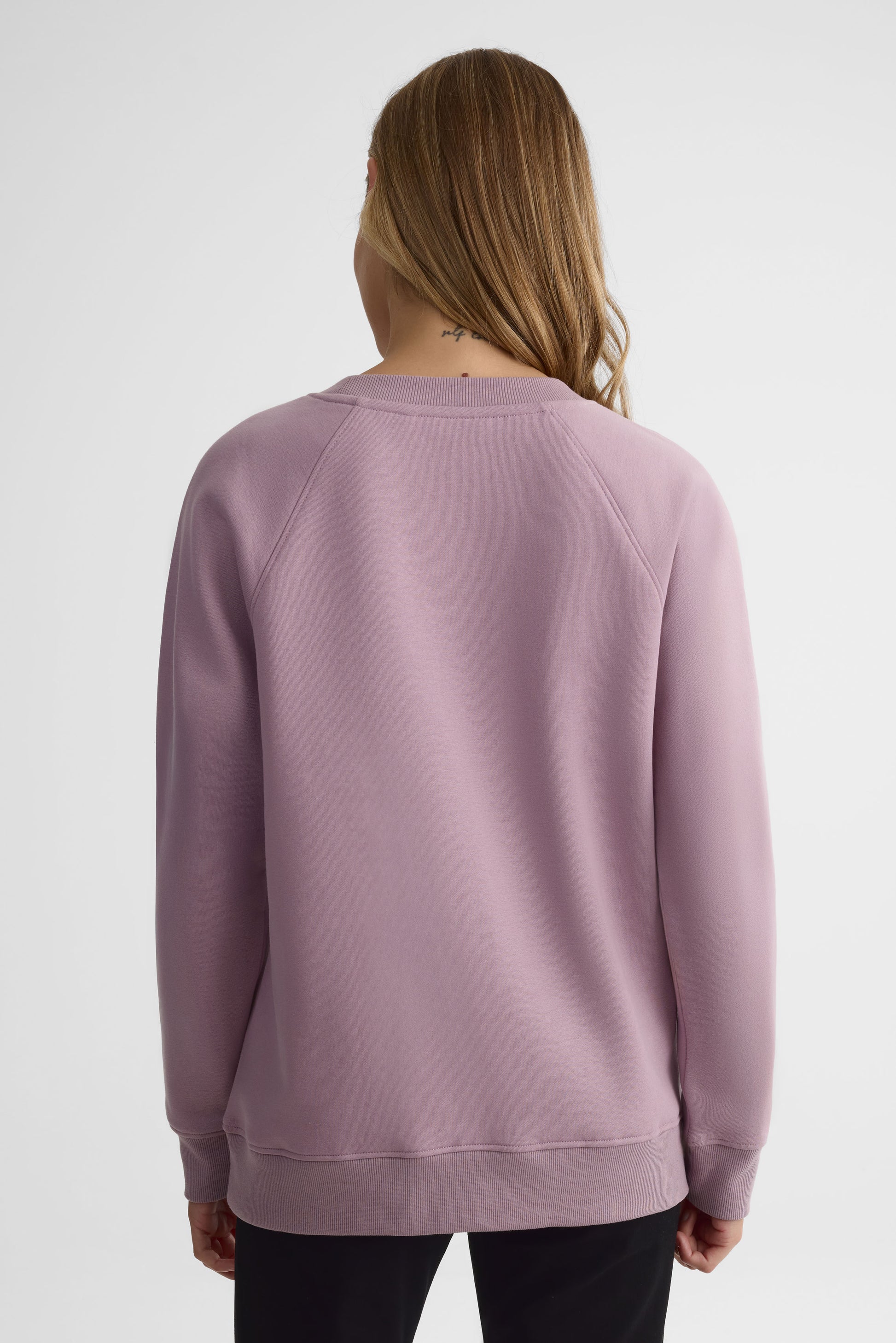 Chandail ouaté raglan à manches longues – Femme && MAUVE