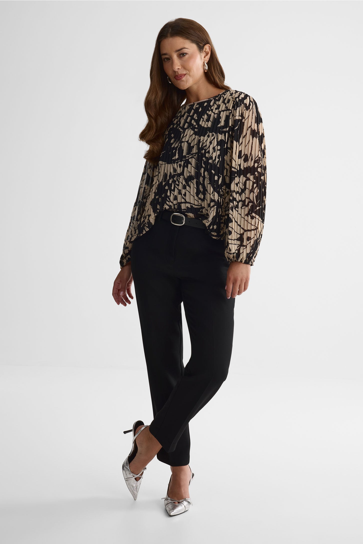 Blouse ample imprimée - Femme && BEIGE/MULTI
