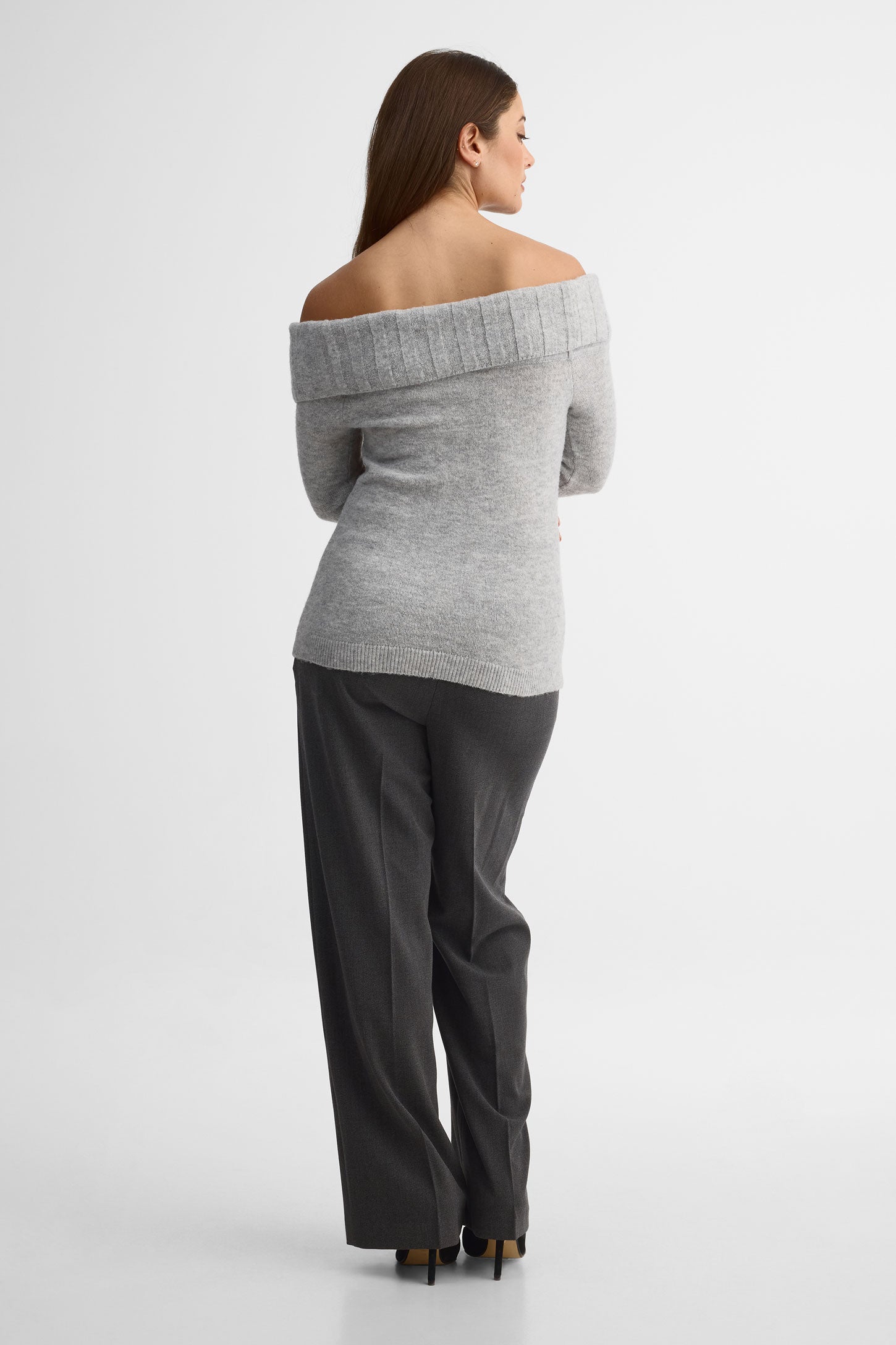Chandail off-shoulders en tricot - Femme - Aubainerie