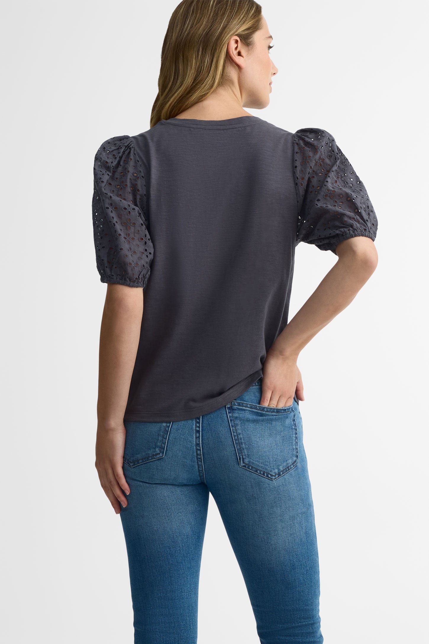 T-shirt manches ballon - Femme && CHARBON