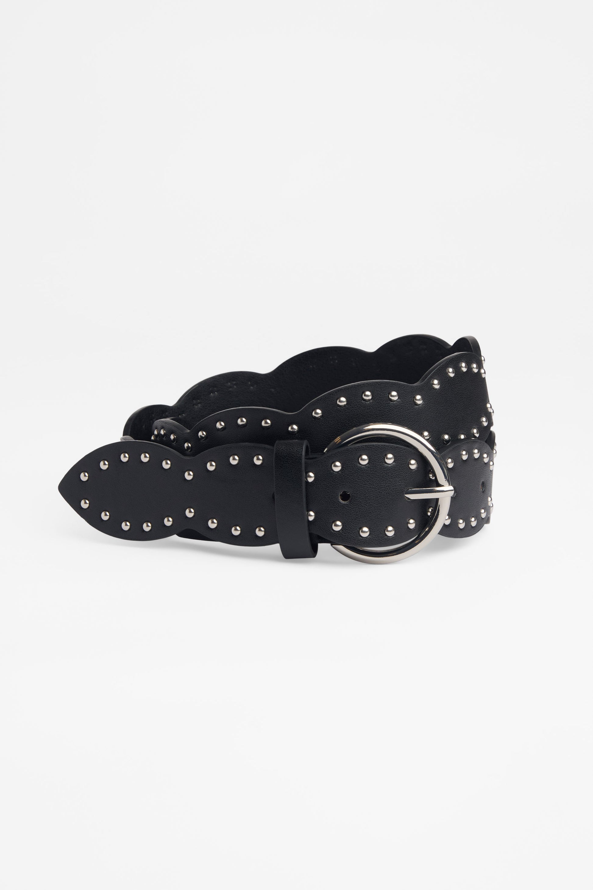 Ceinture avec rivets - Femme && NOIR