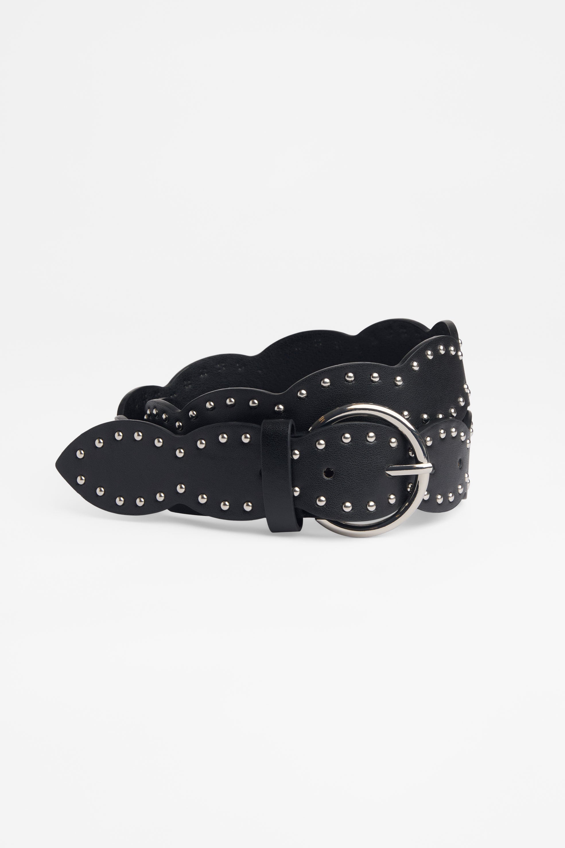 Ceinture avec rivets - Femme && NOIR