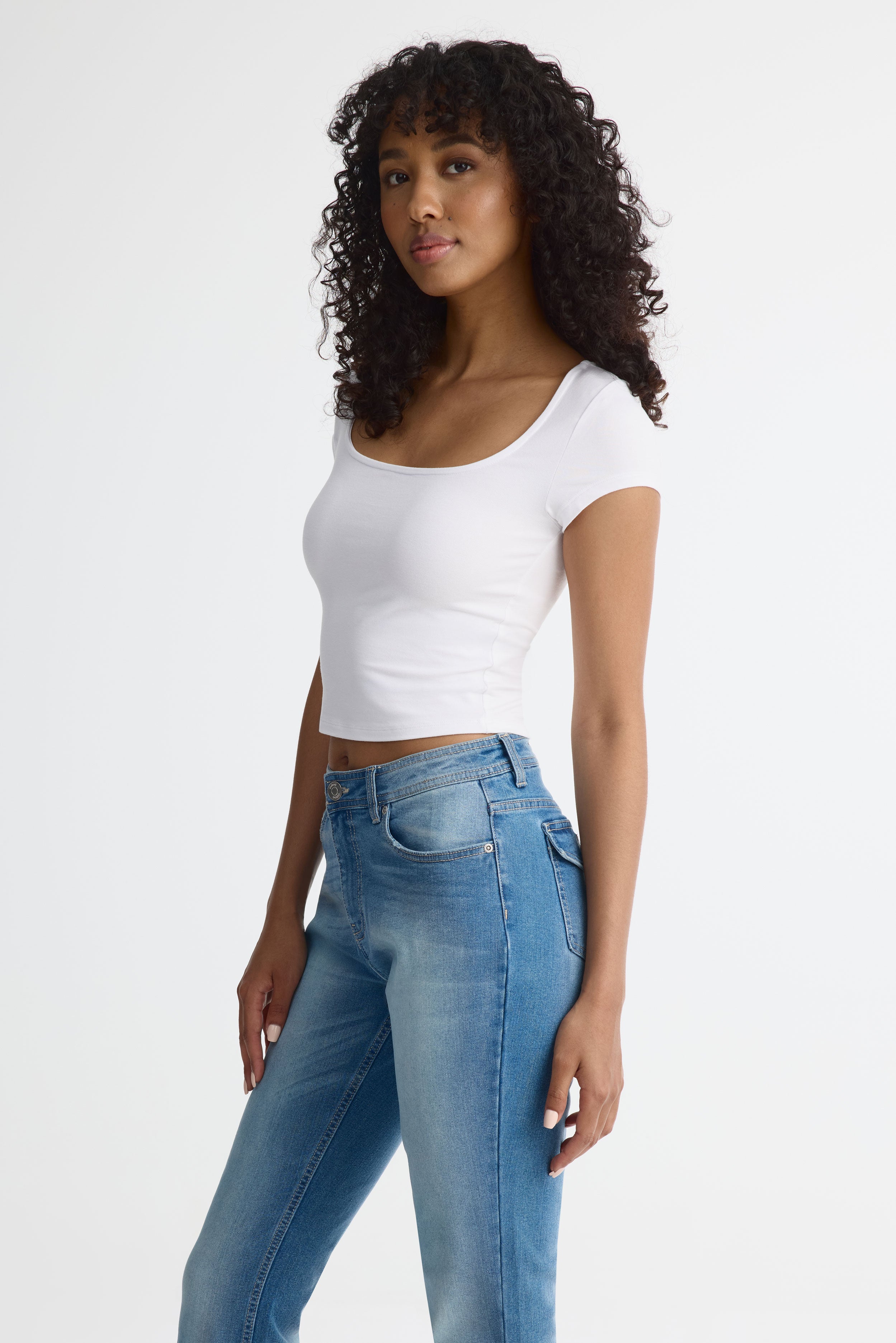 Jeans ''bootcut'' - Femme && DENIM MOYEN