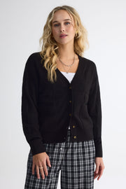 Cardigan à poches - Femme && NOIR