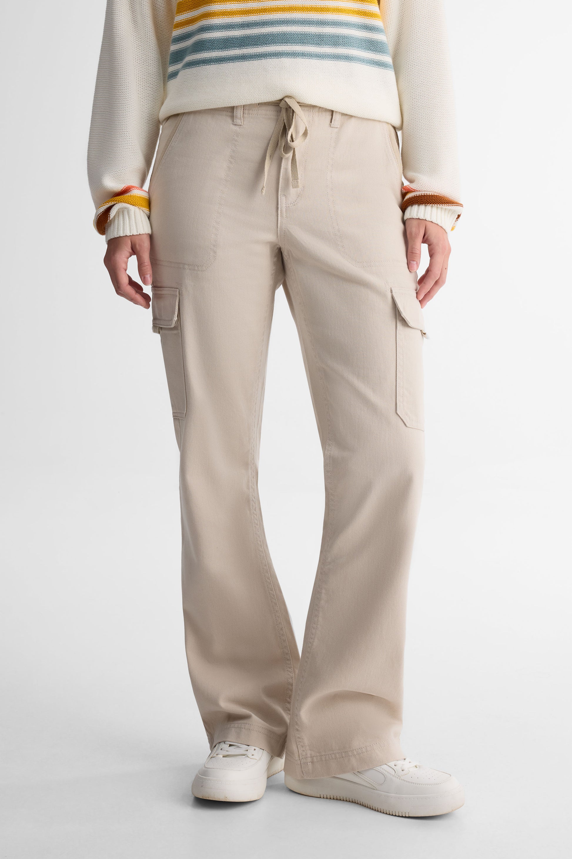 Pantalon cargo en twill - Femme && OATMEAL