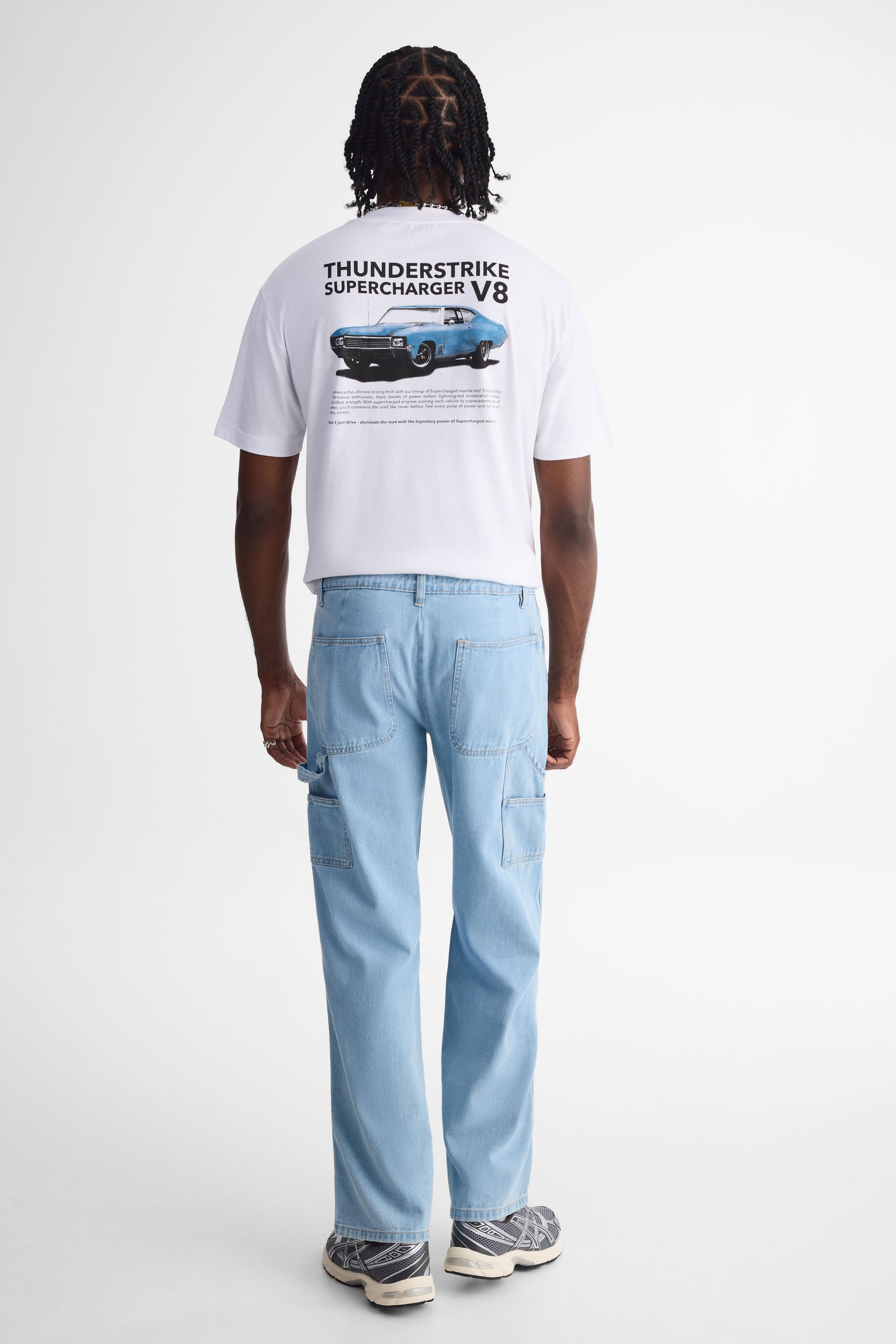Jeans ''carpenter'' coupe droite - Homme && DENIM PALE