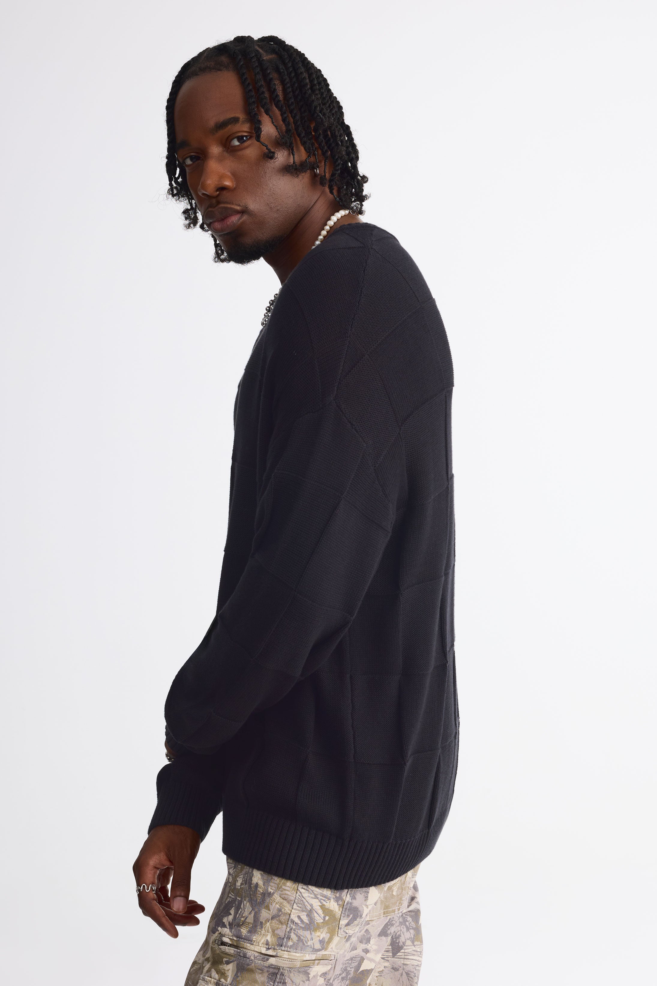Chandail en tricot - Homme && NOIR
