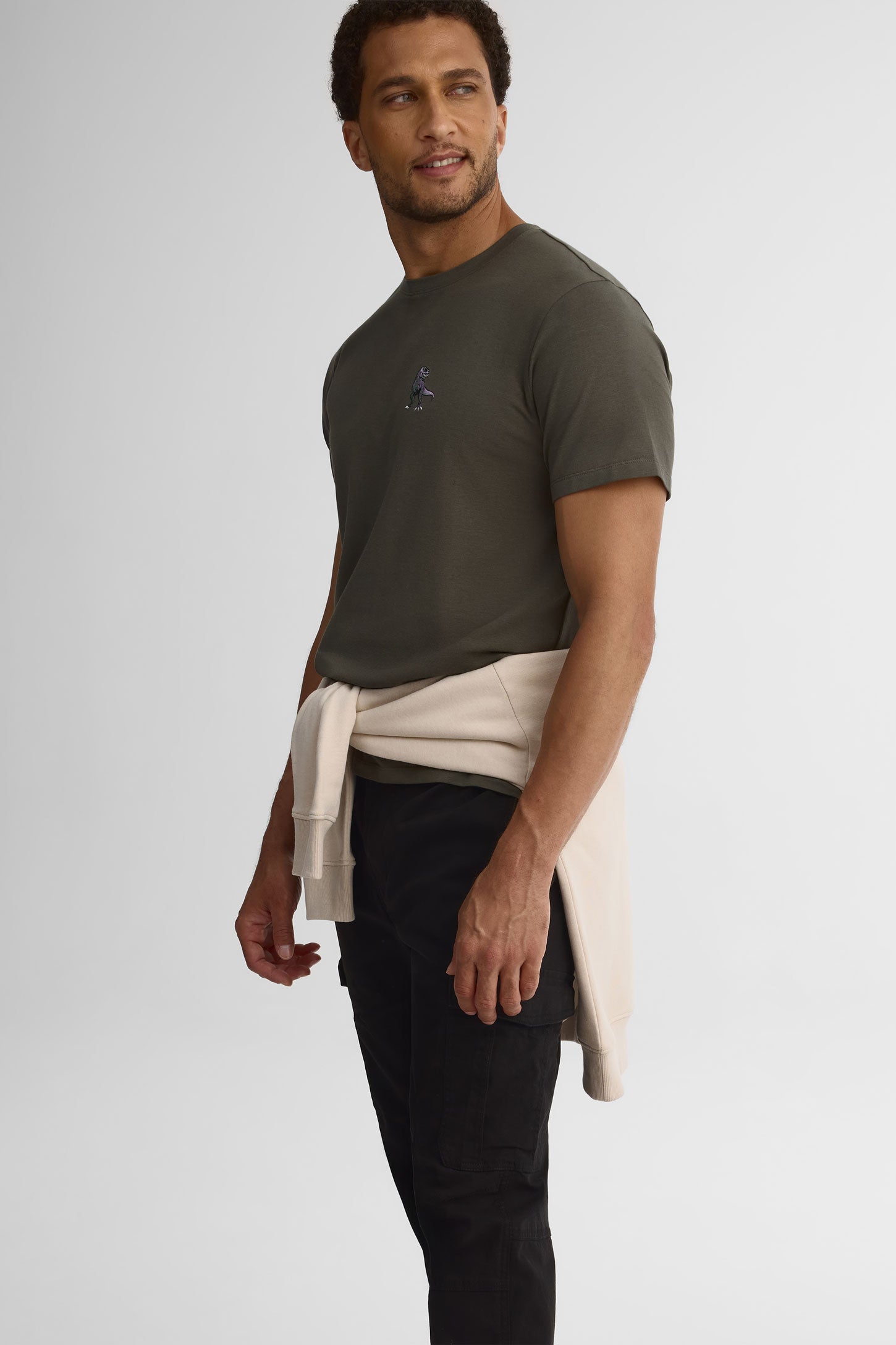 Pantalon cargo jogger ajustable en coton - Homme && NOIR