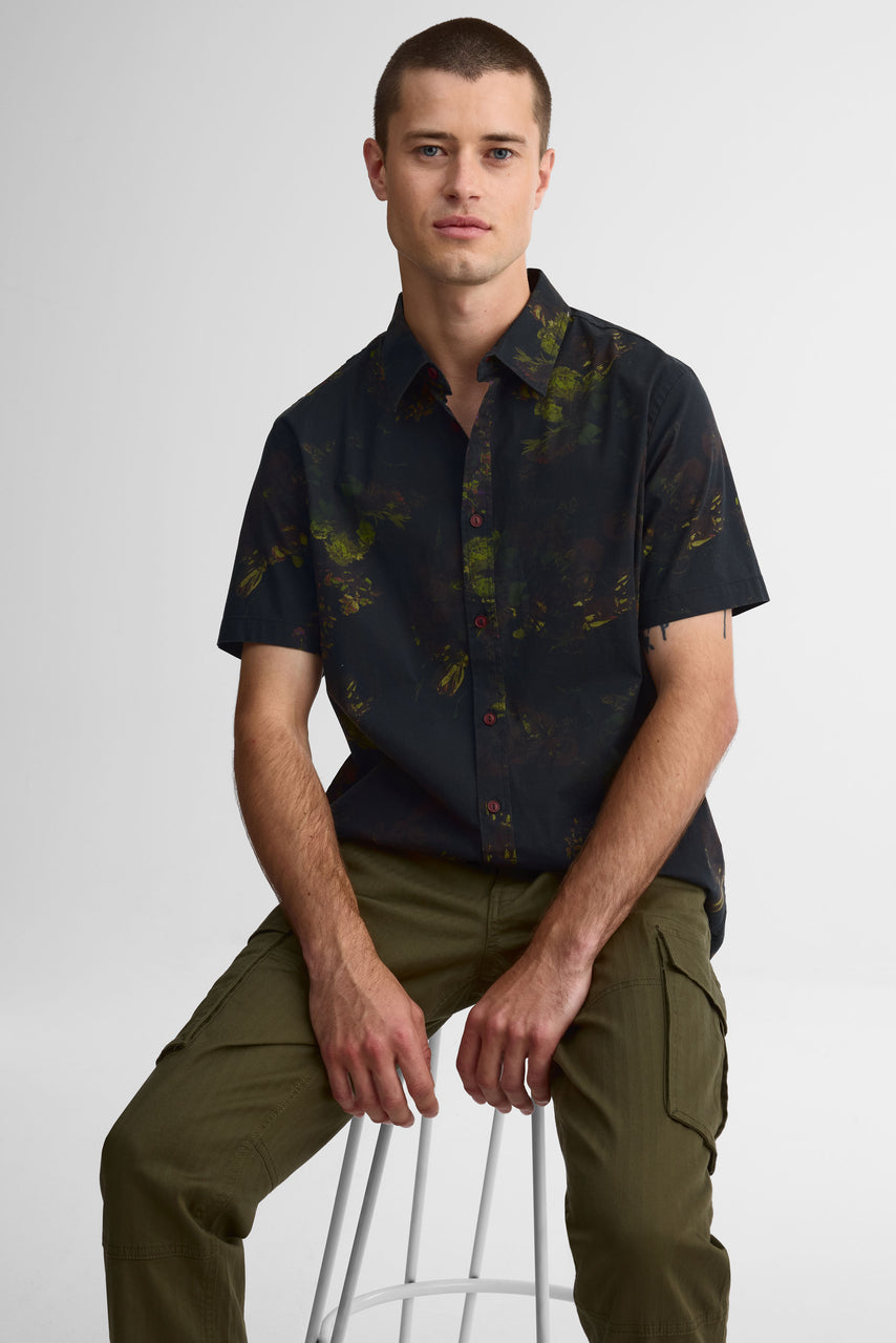 Style Casual été Chemise Homme Manches Courtes Popeline 100