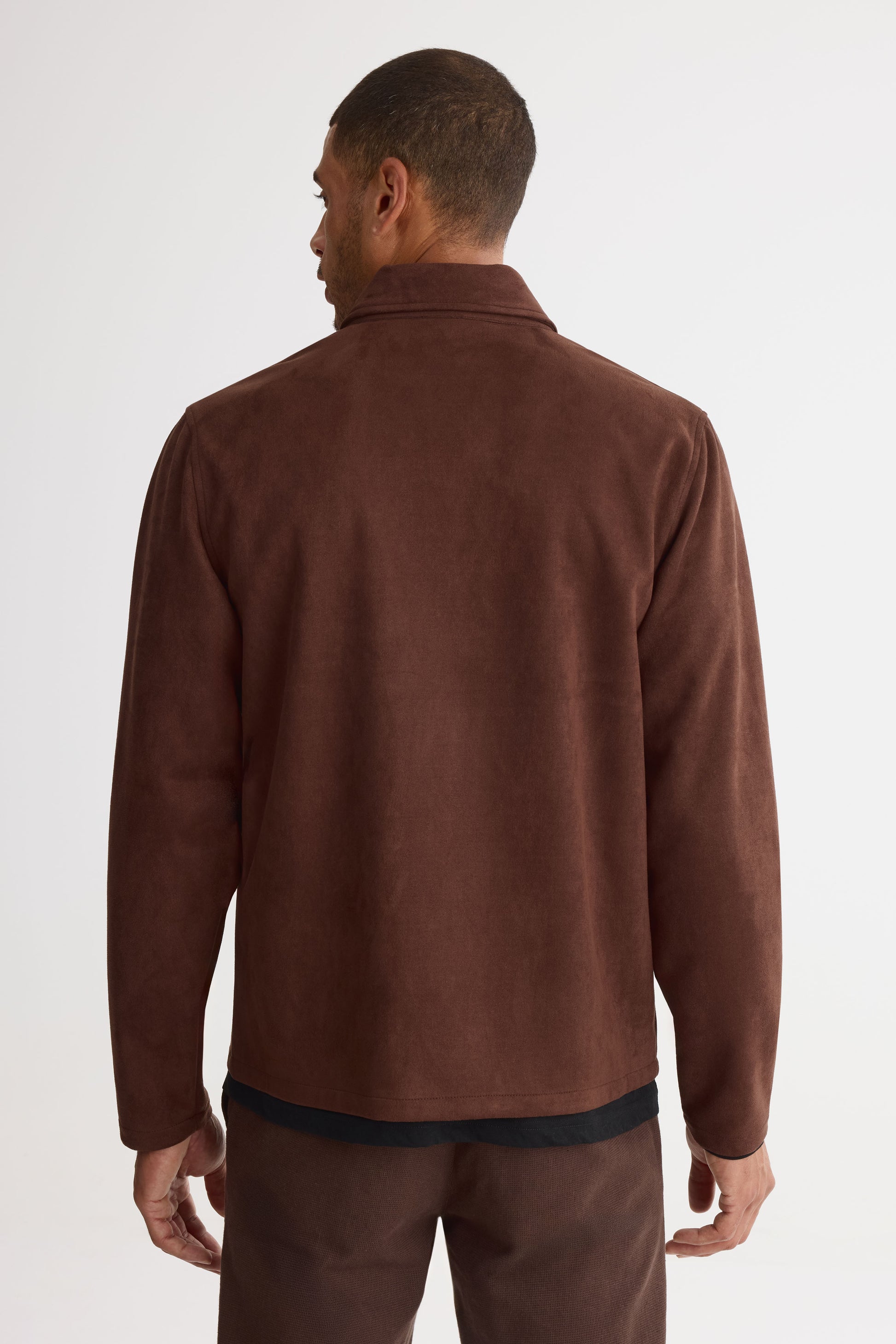 Veste en suède vegan - Homme && BRUN