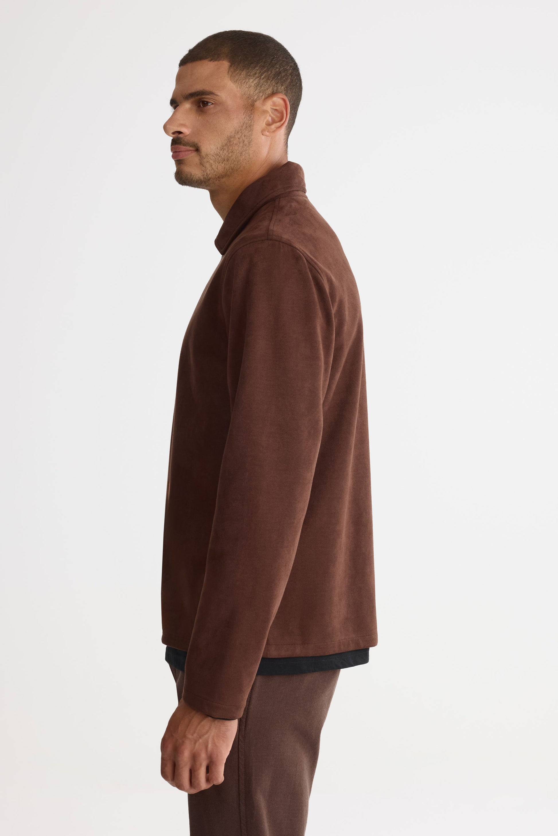 Veste en suède vegan - Homme && BRUN
