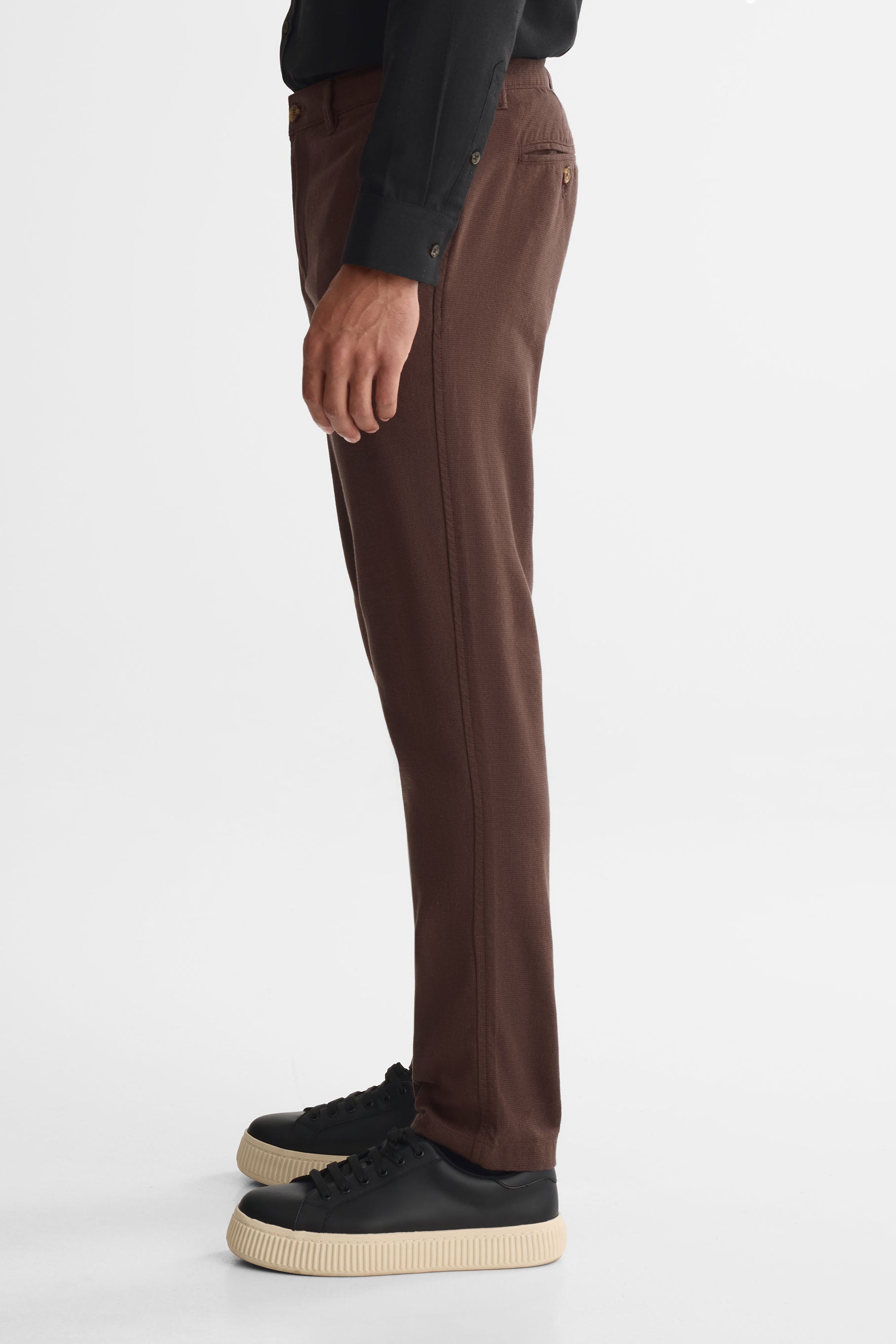Pantalon en velours côtelé - Homme && BRUN FONCE