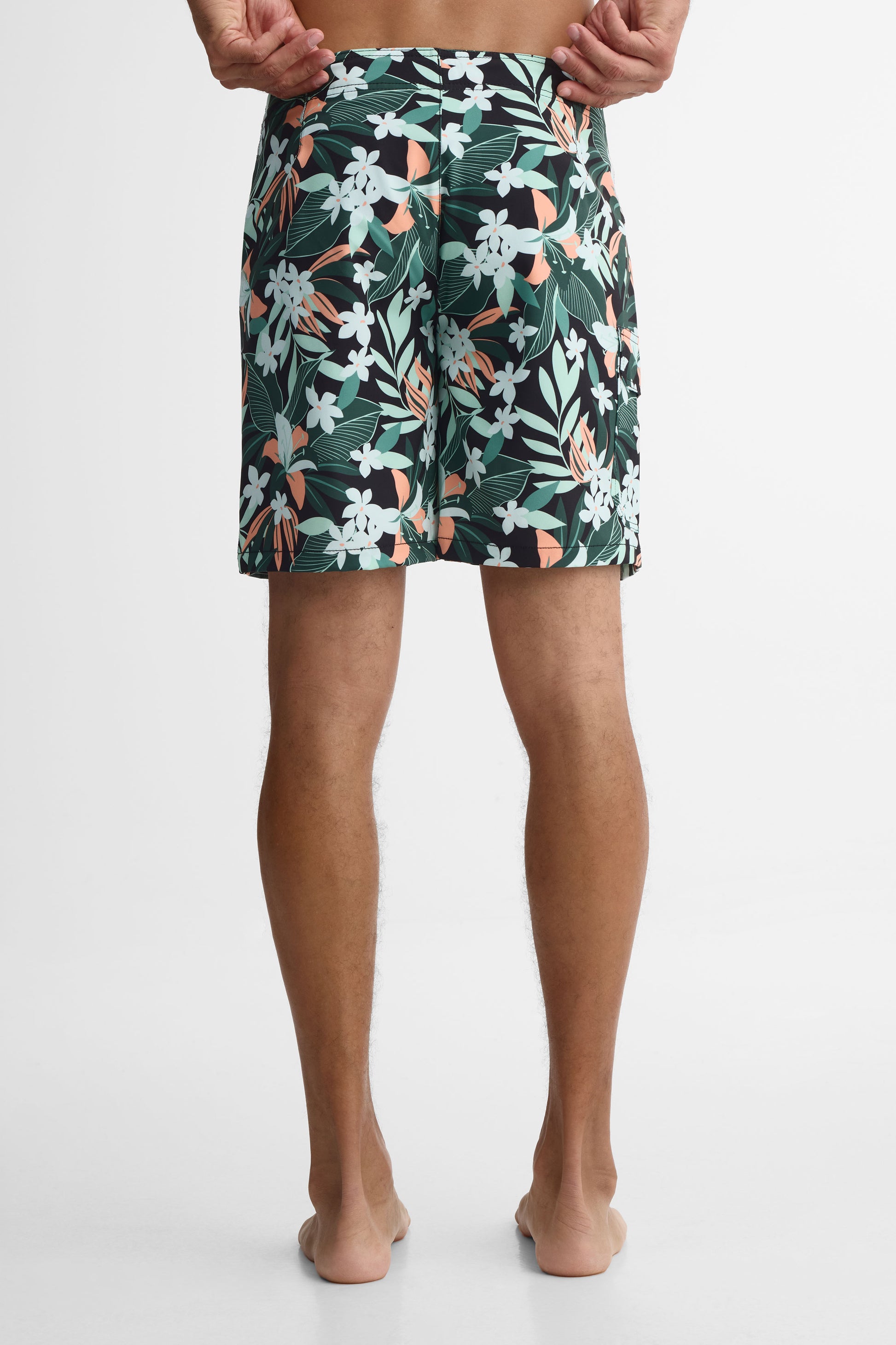 Maillot de bain boardshort avec poche - Homme && VERT/MULTI