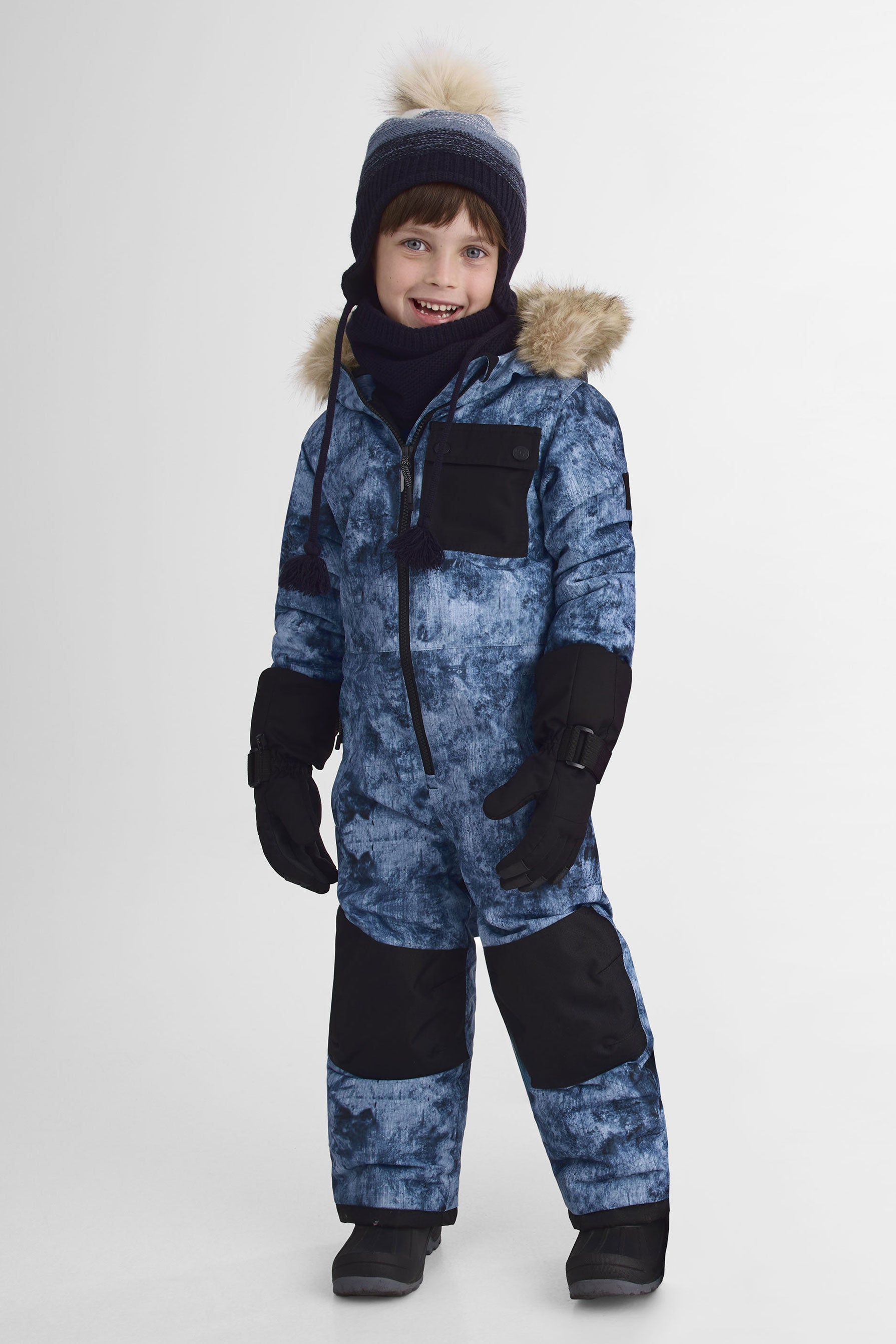 Ensemble de neige isolé - Enfant garçon && BLEU MULTI