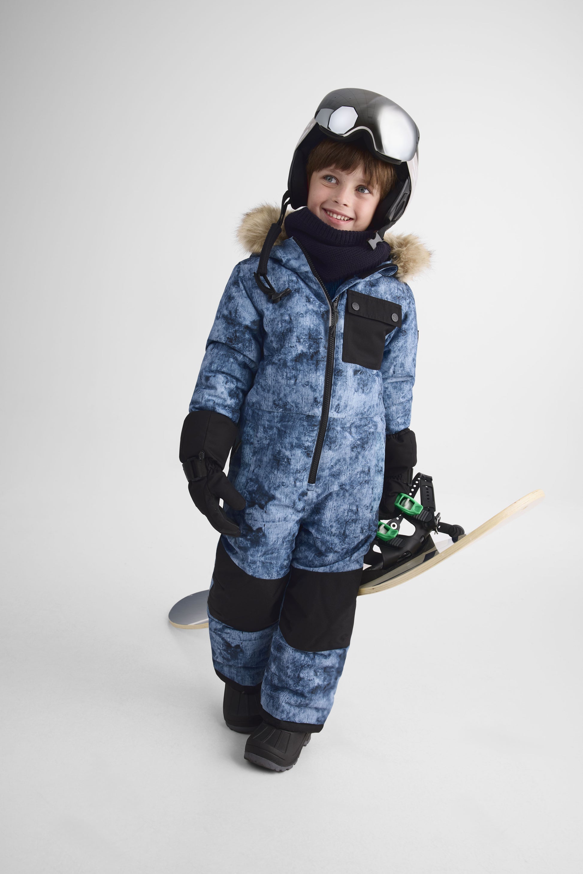 Ensemble de neige isolé - Enfant garçon && BLEU MULTI