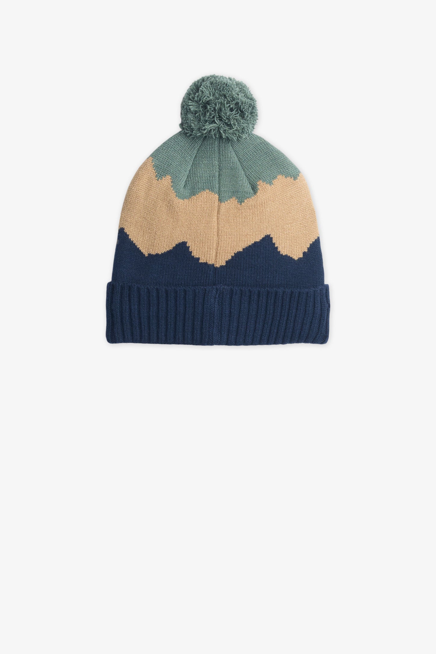 Tuque en tricot doublé avec pompon - Enfant garçon && VERT