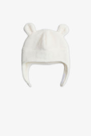 Tuque en plush avec oreilles décoratives - Bébé fille && BEIGE