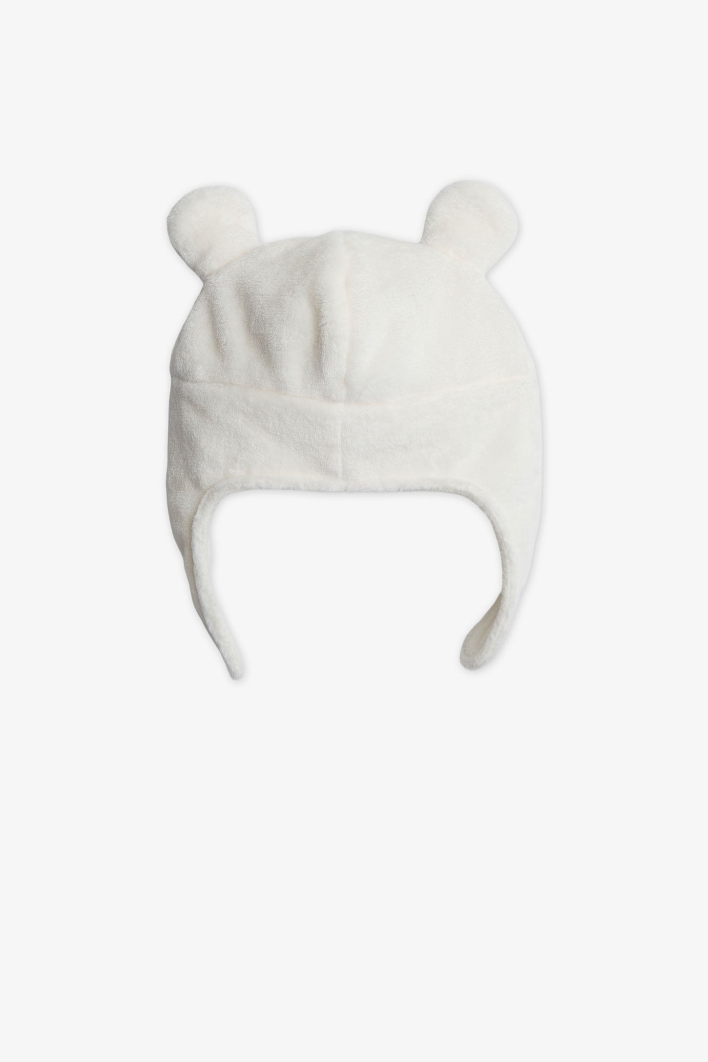 Tuque plush avec oreilles décoratives - Bébé fille && BEIGE