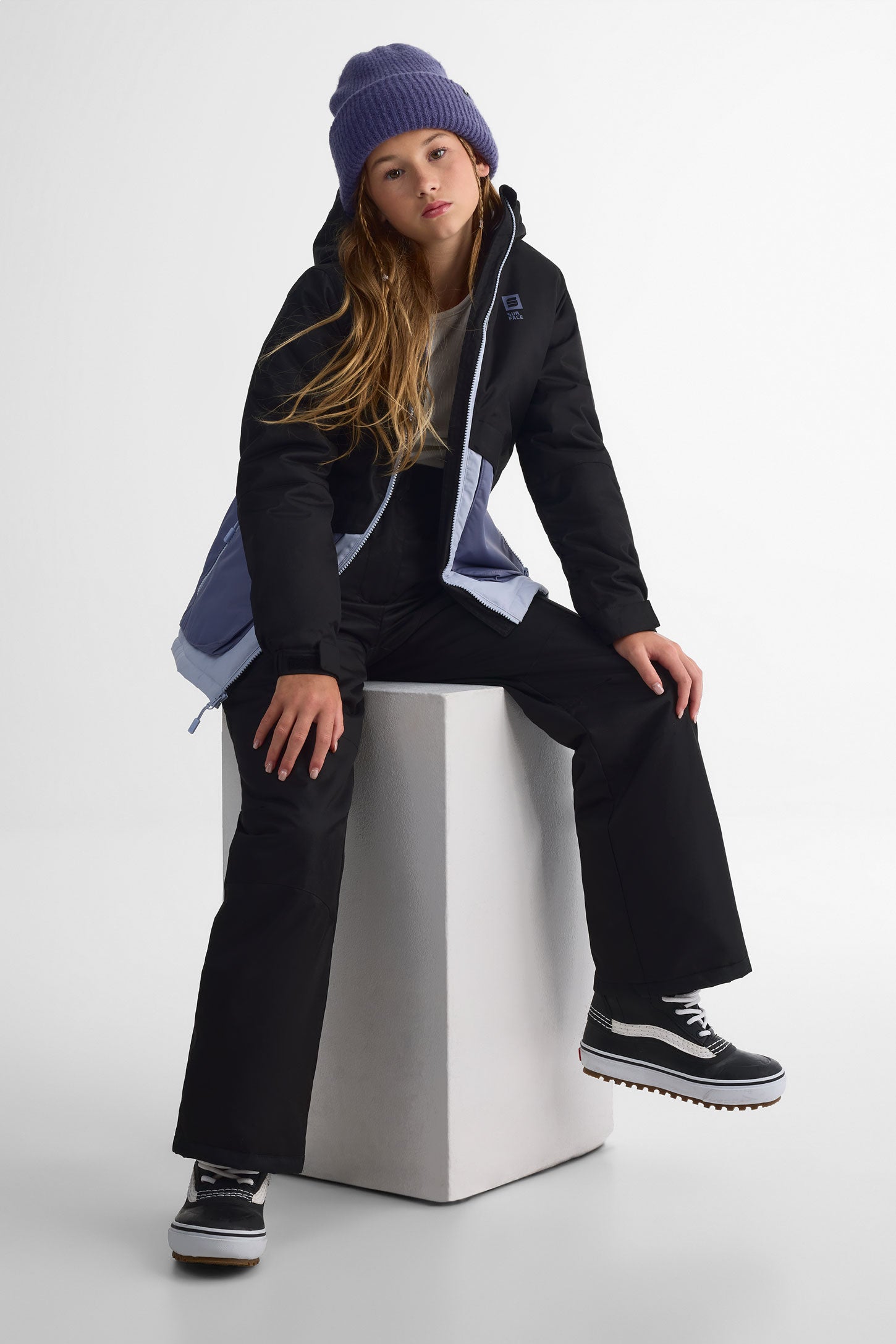 Manteau de ski isolé - Ado fille && NOIR