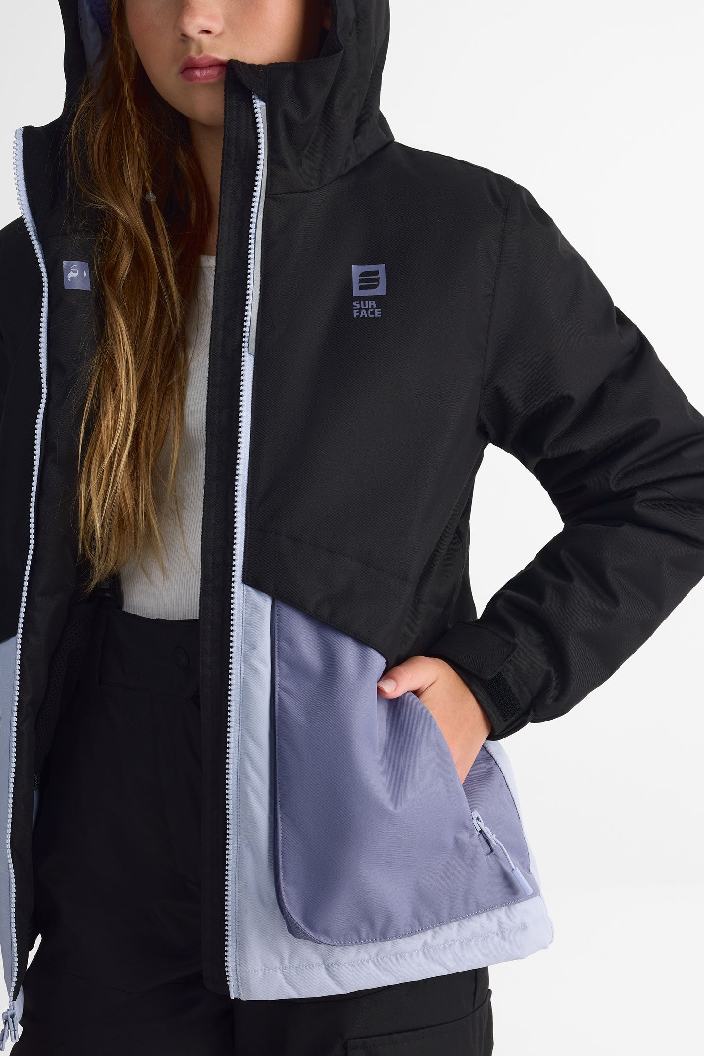 Manteau de ski isolé - Ado fille && NOIR