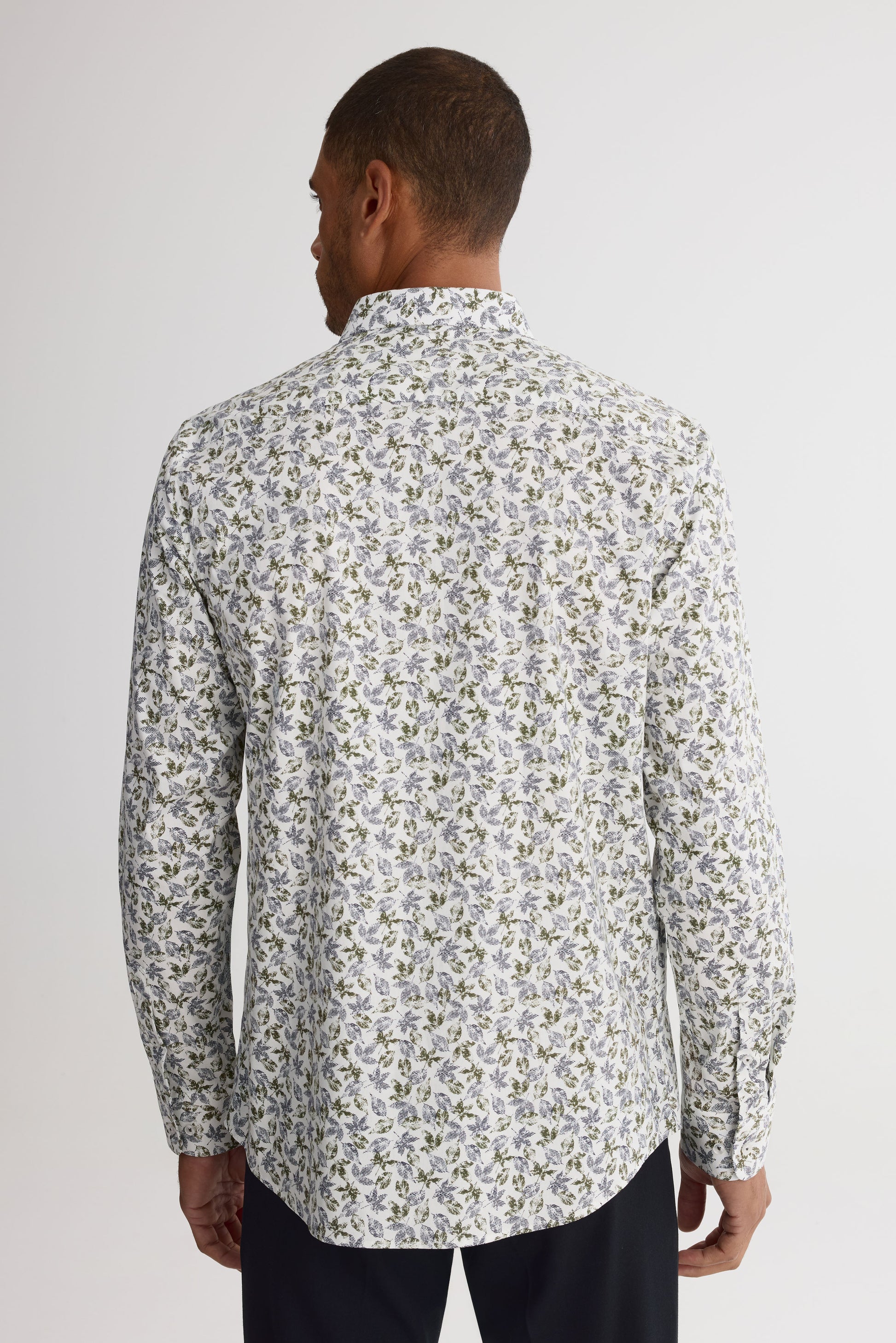 Chemise coupe ajustée - Homme && BLANC MULTI