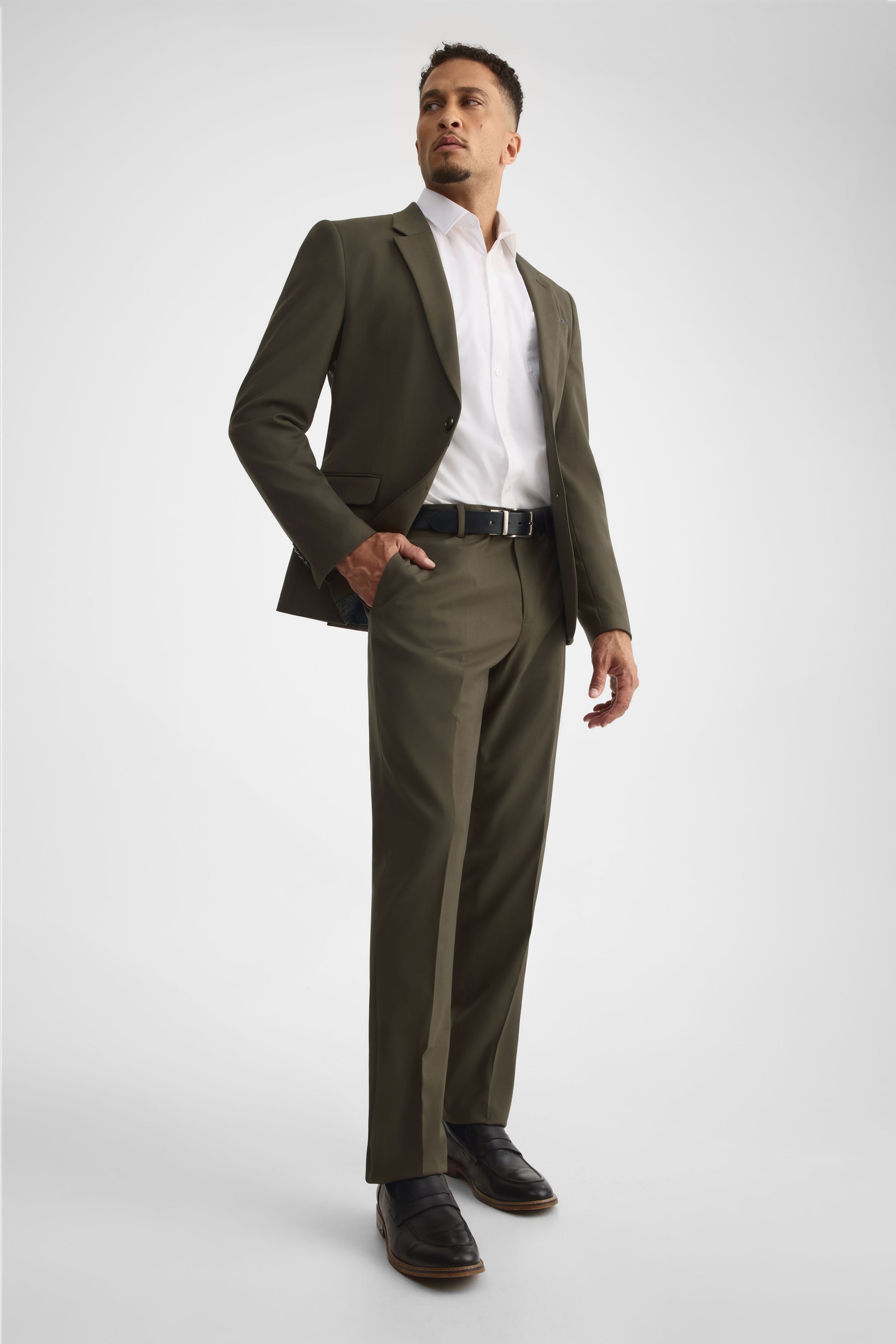 Pantalon ajusté – Homme && OLIVE