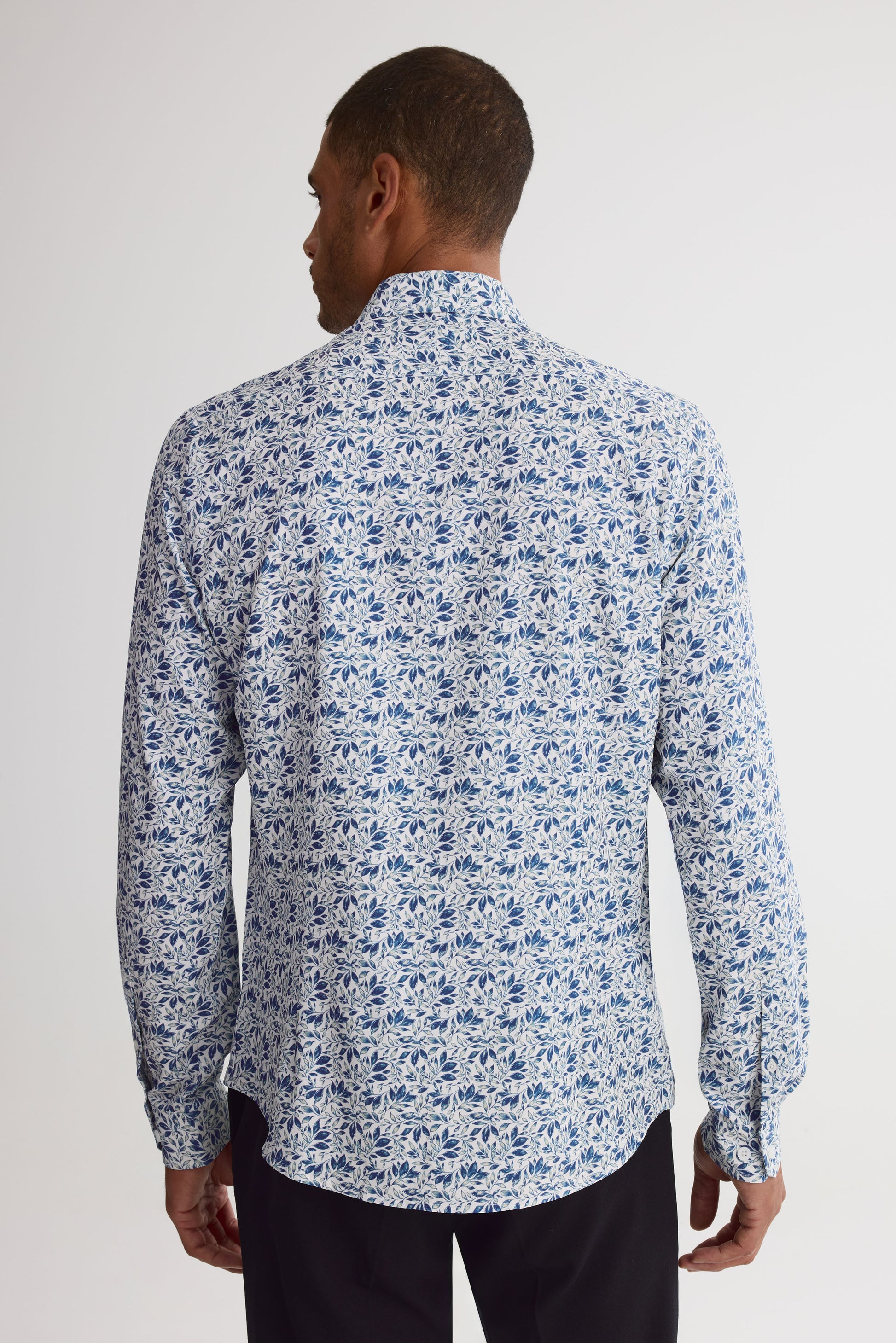 Chemise à manches longues stretch - Homme && BLANC CASSÉ/MULTI