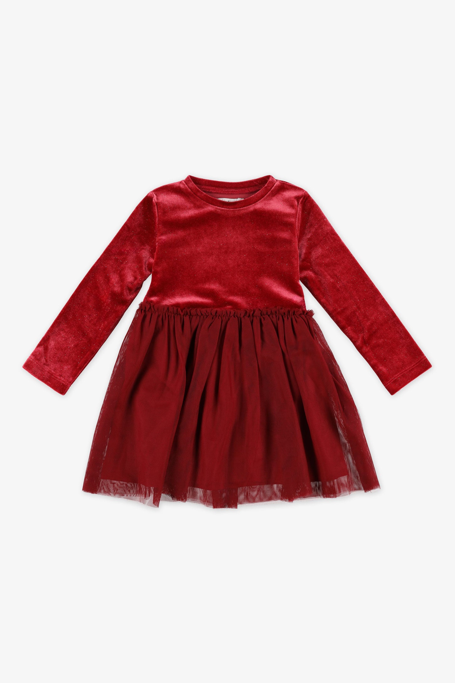 Robe à manches longues - Enfant fille && ROUGE