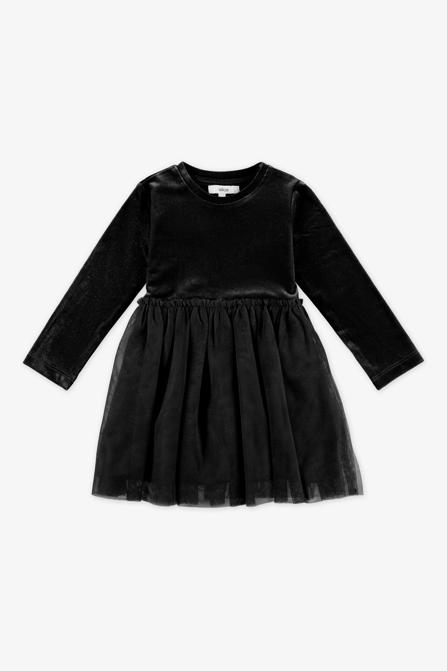 Robe à manches longues, 2T-3T - Bébé fille && NOIR