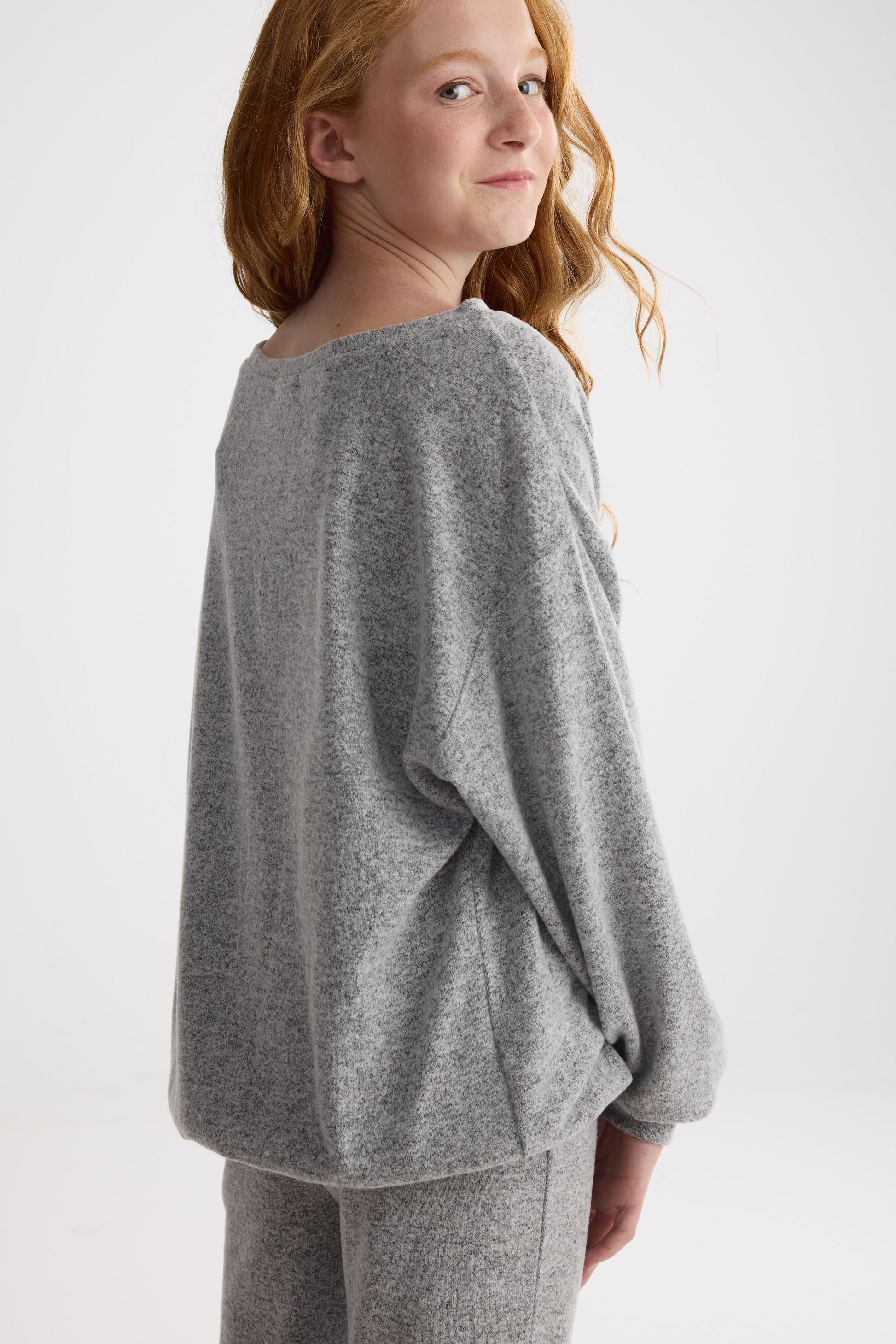 Chandail léger manches longues – Ado fille && GRIS MIXTE