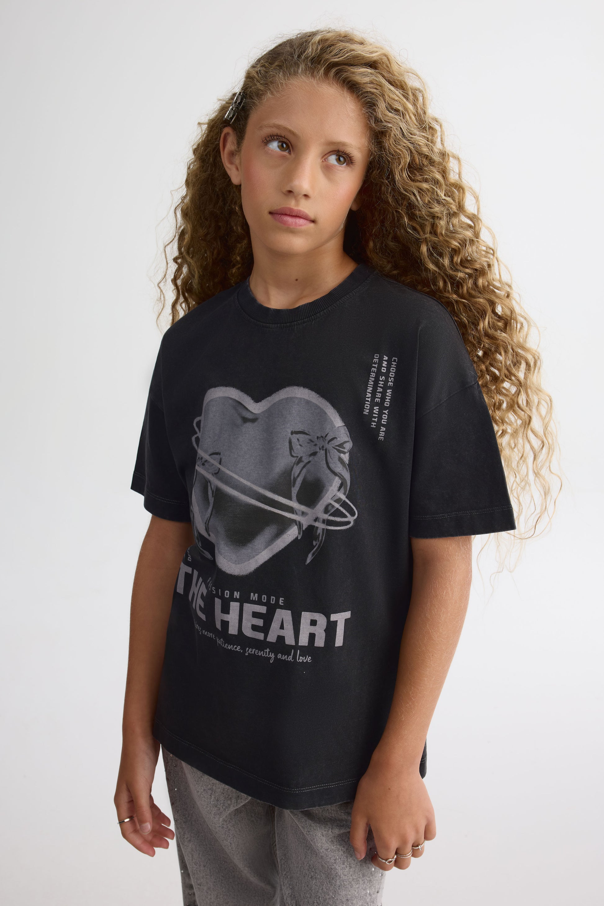 T-shirt graphique – Ado fille && NOIR